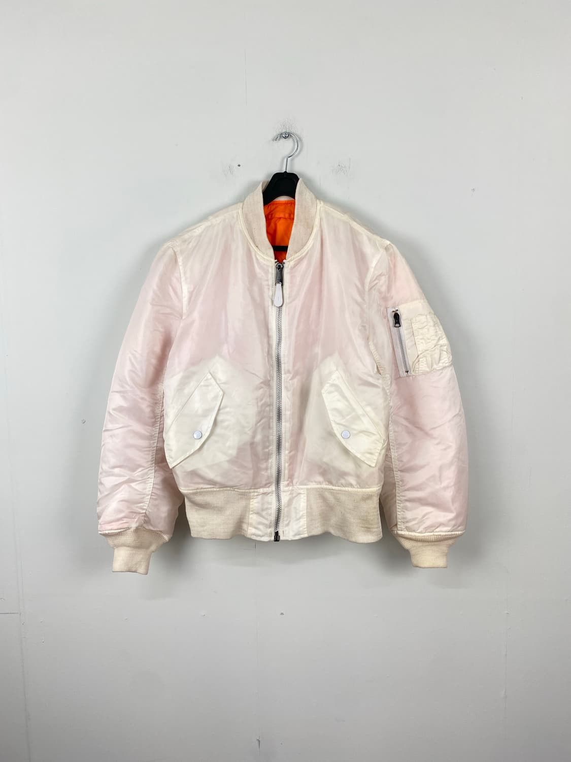 알파인더스트리 MA-1 플라이트 자켓 화이트 S 상품이미지1