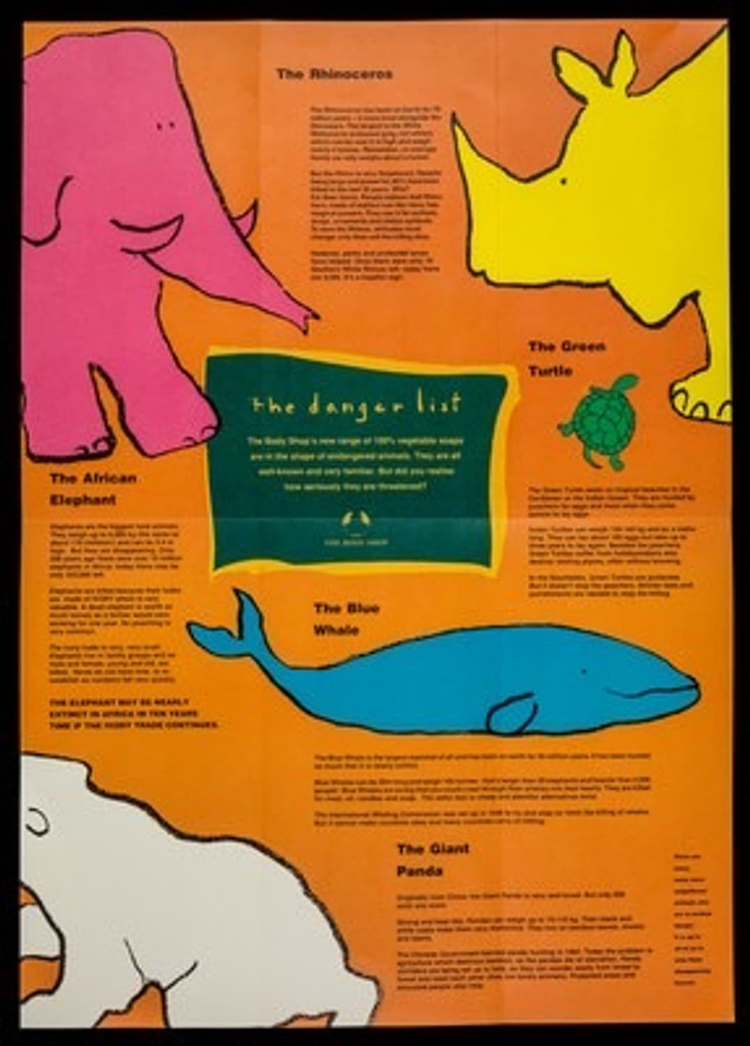90s 더 바디 샵 ANIMAL IN DANGER 프로모션 티셔츠 상품이미지8