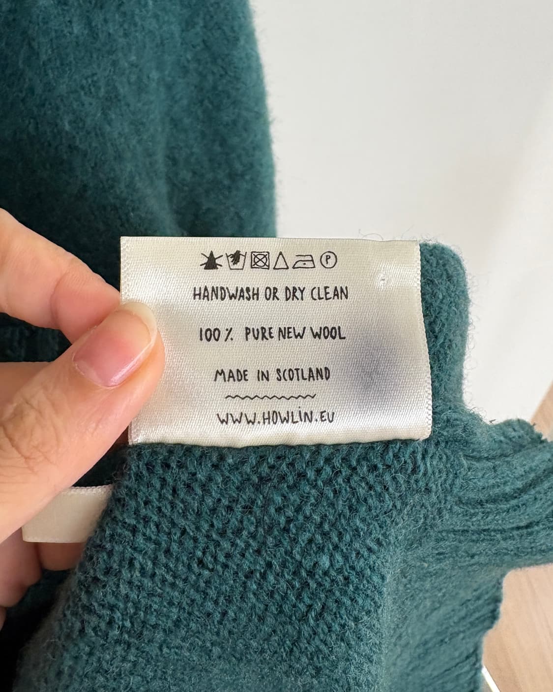 하울린 그린 울 브이넥 가디건 상품이미지9