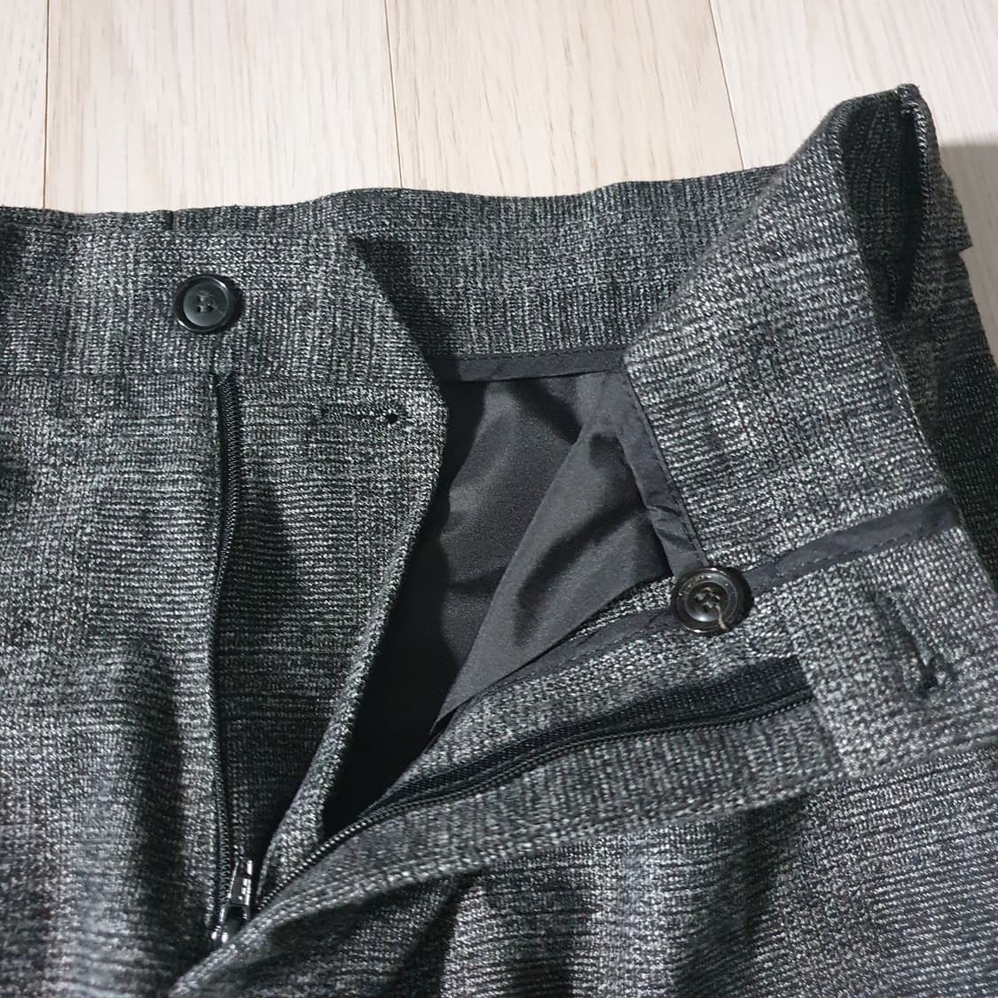 (30사이즈) 자라 슬랙스 울 팬츠 그레이 체크 바지 상품이미지6
