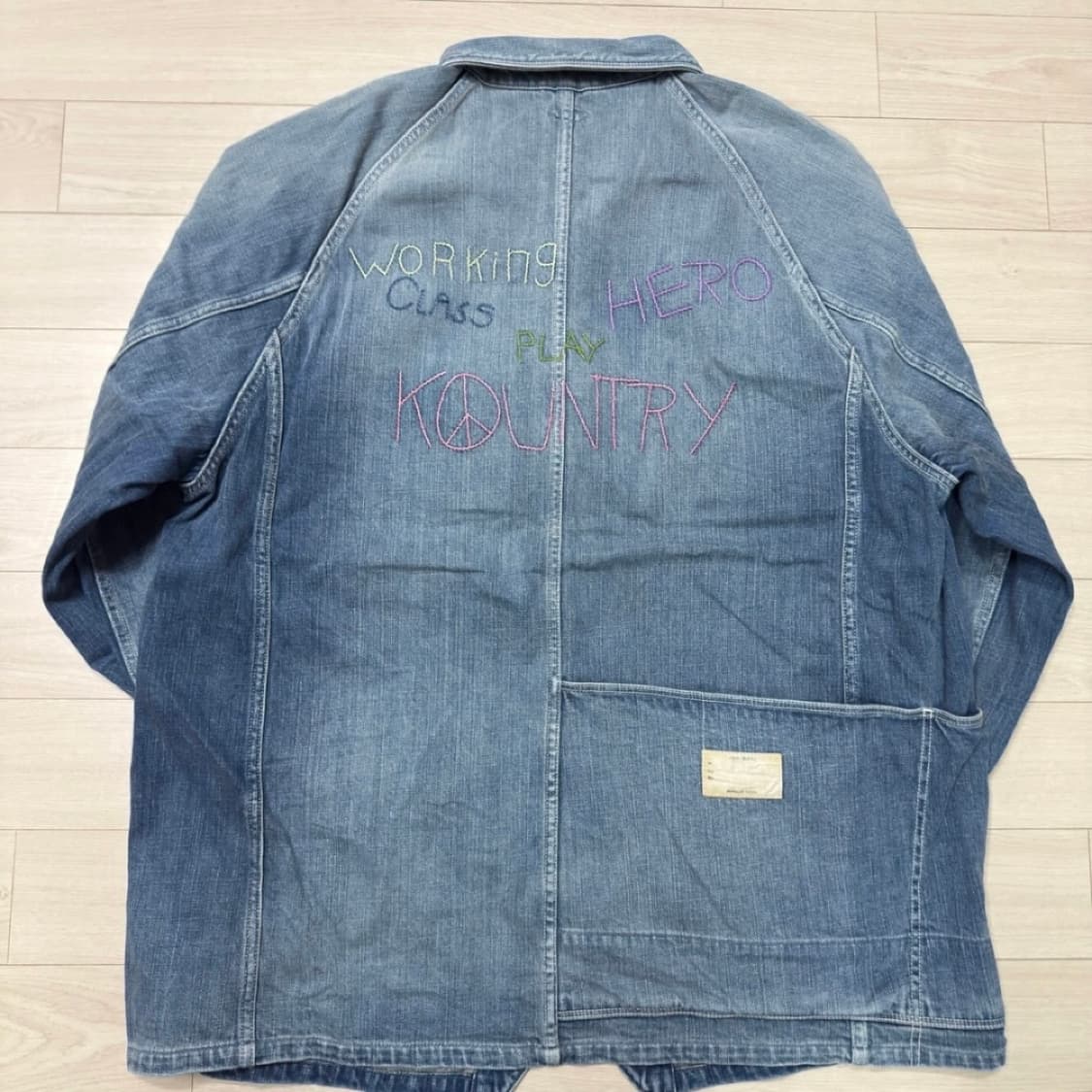 캐피탈 KAPITAL CACTUS 커버롤 스마일 패치 데님 자켓 상품이미지4