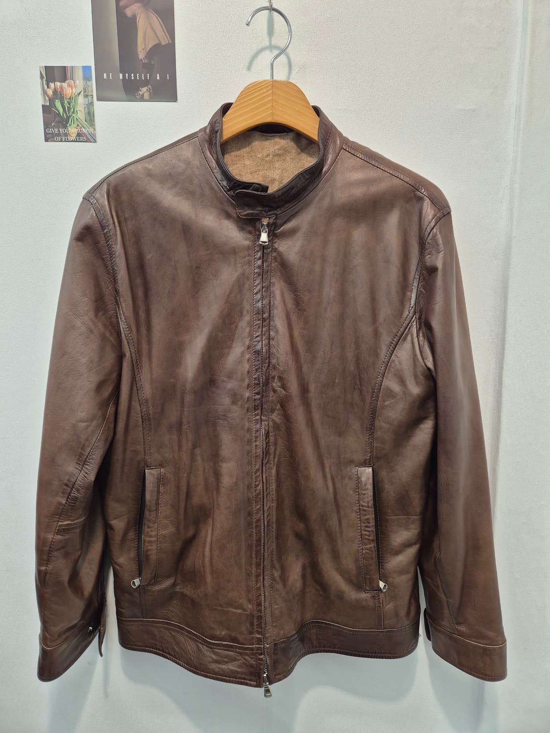 BARBA Napoli 이태리 명품 남성 가죽 자켓  48
갈색 가죽 소 상품이미지1