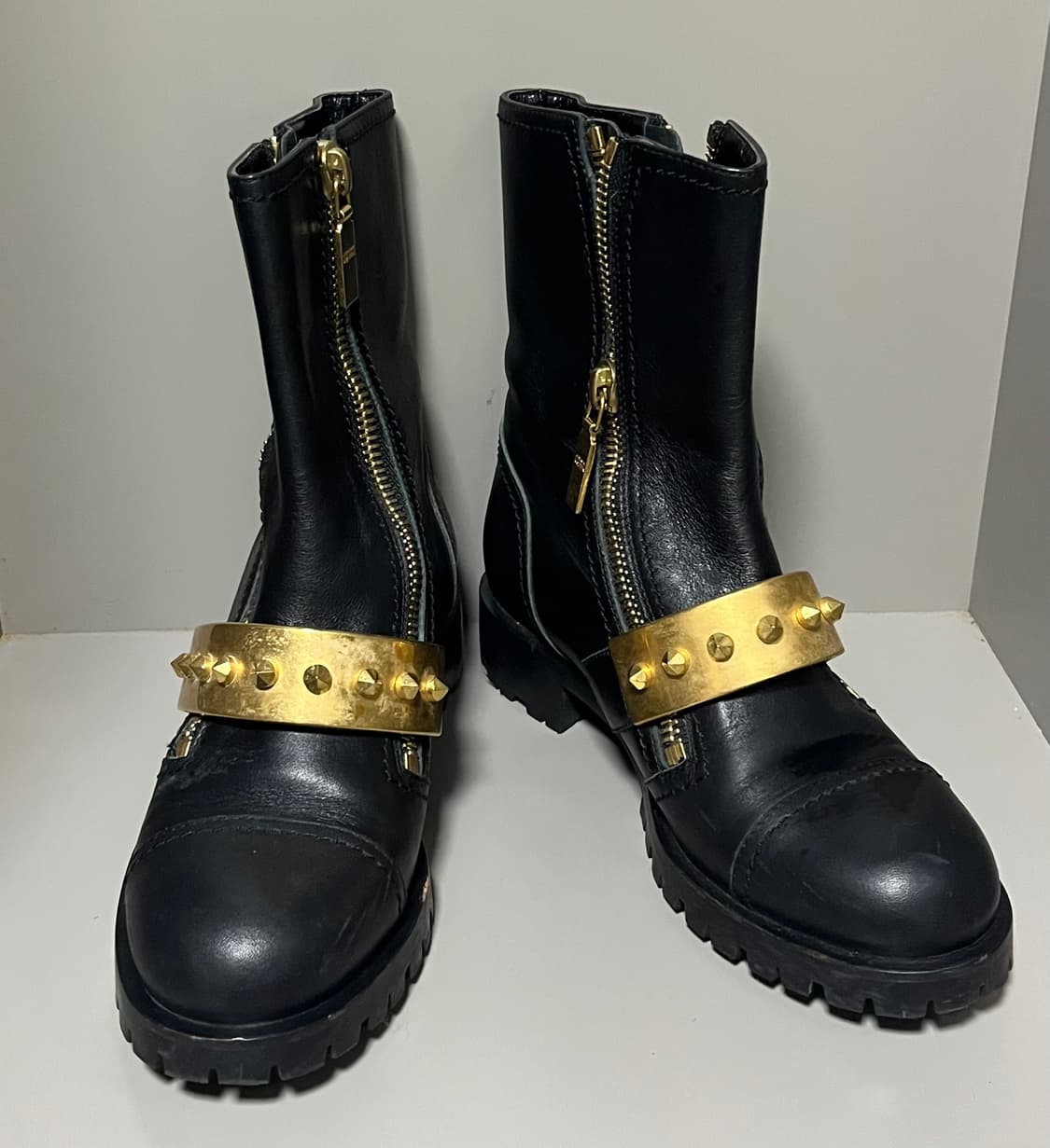 Alexander McQueen black stud biker boots 상품이미지1