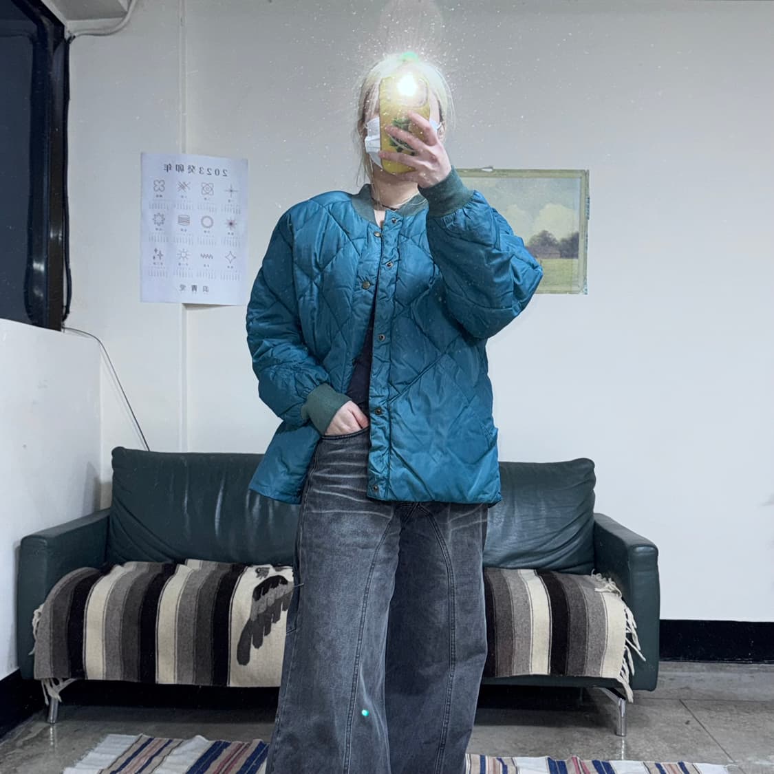 투티/0114 카벨라스 구스다운 퀼팅 경량 패딩 자켓 90s 워크웨어 상품이미지1