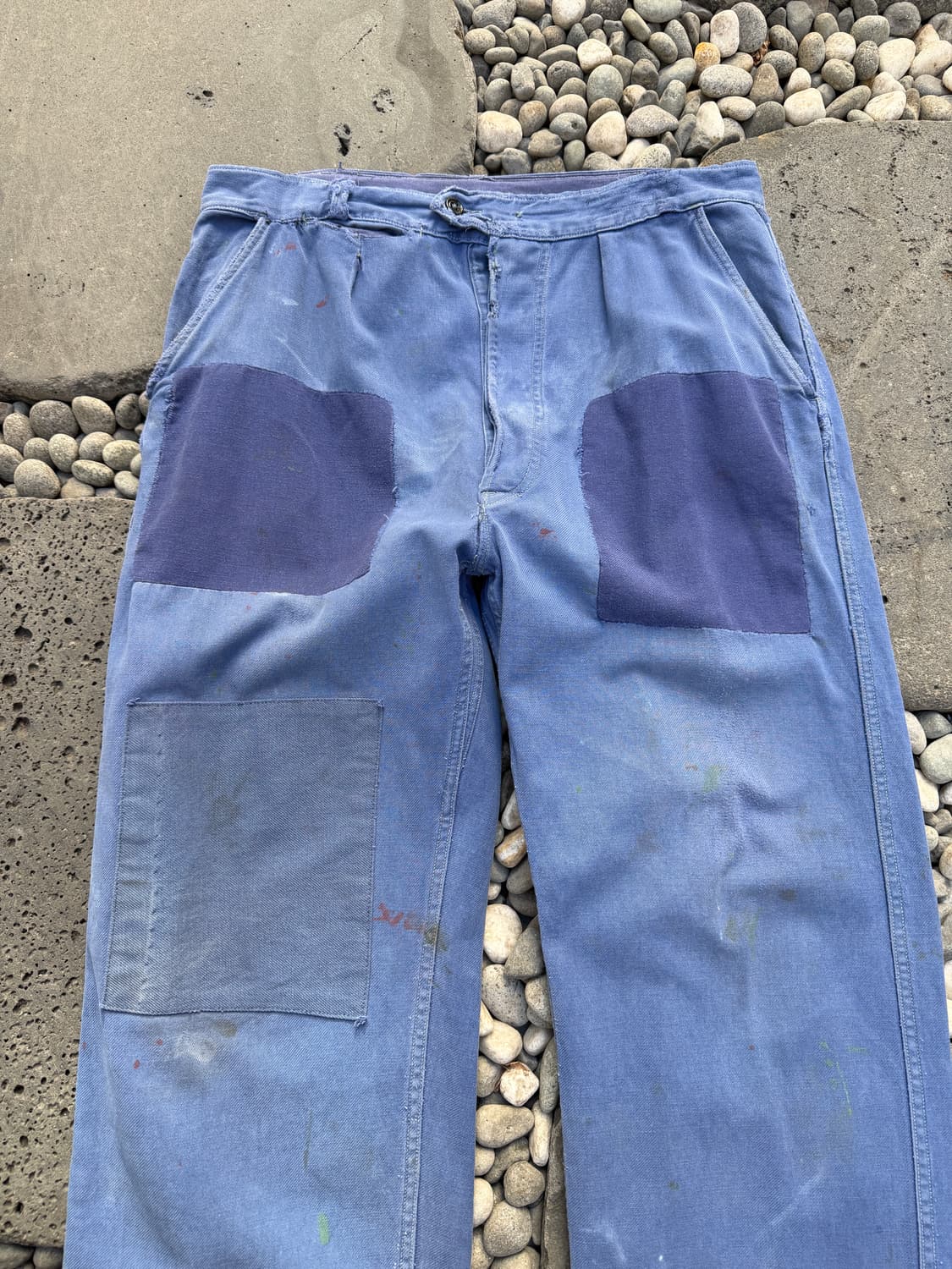 FADED WASHED BLUE PATCHWORK 프렌치워크팬츠 상품이미지3