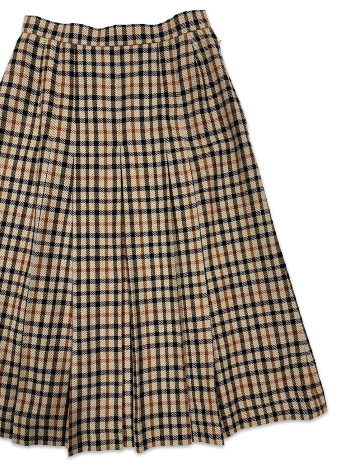 빈티지 Daks 체크 플리츠 미디 스커트 상품이미지2