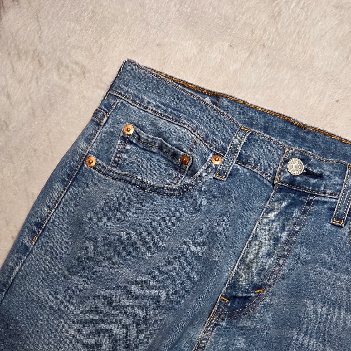 리바이스 502 슬림핏 연청 데님  상품이미지6