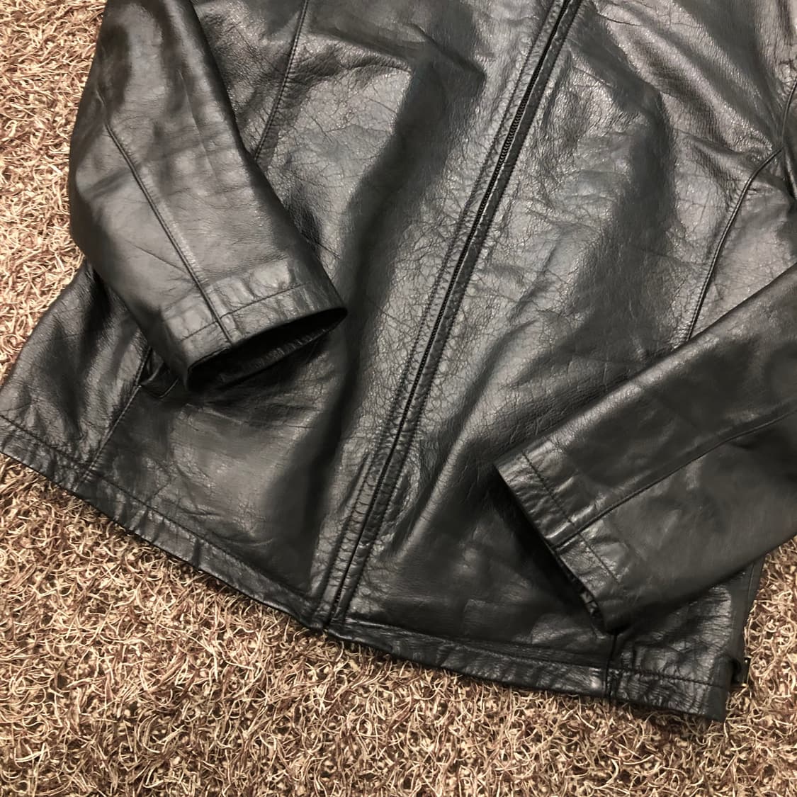 100 빈티지 소가죽 집업 레더 가죽 자켓 상품이미지3