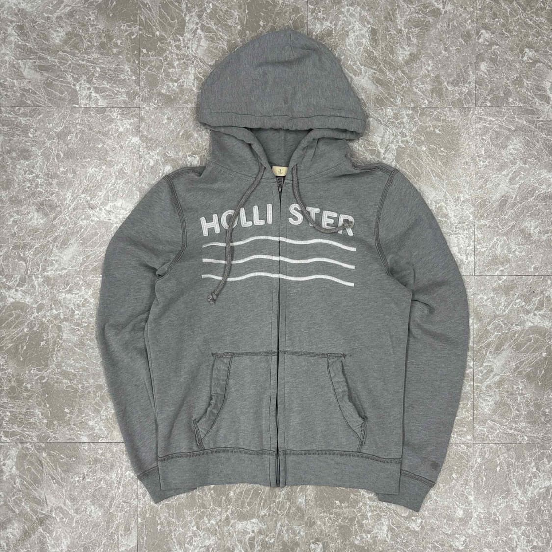 홀리스터 y2k 그레이 올드스쿨 후드집업 희귀져지(S) 상품이미지2