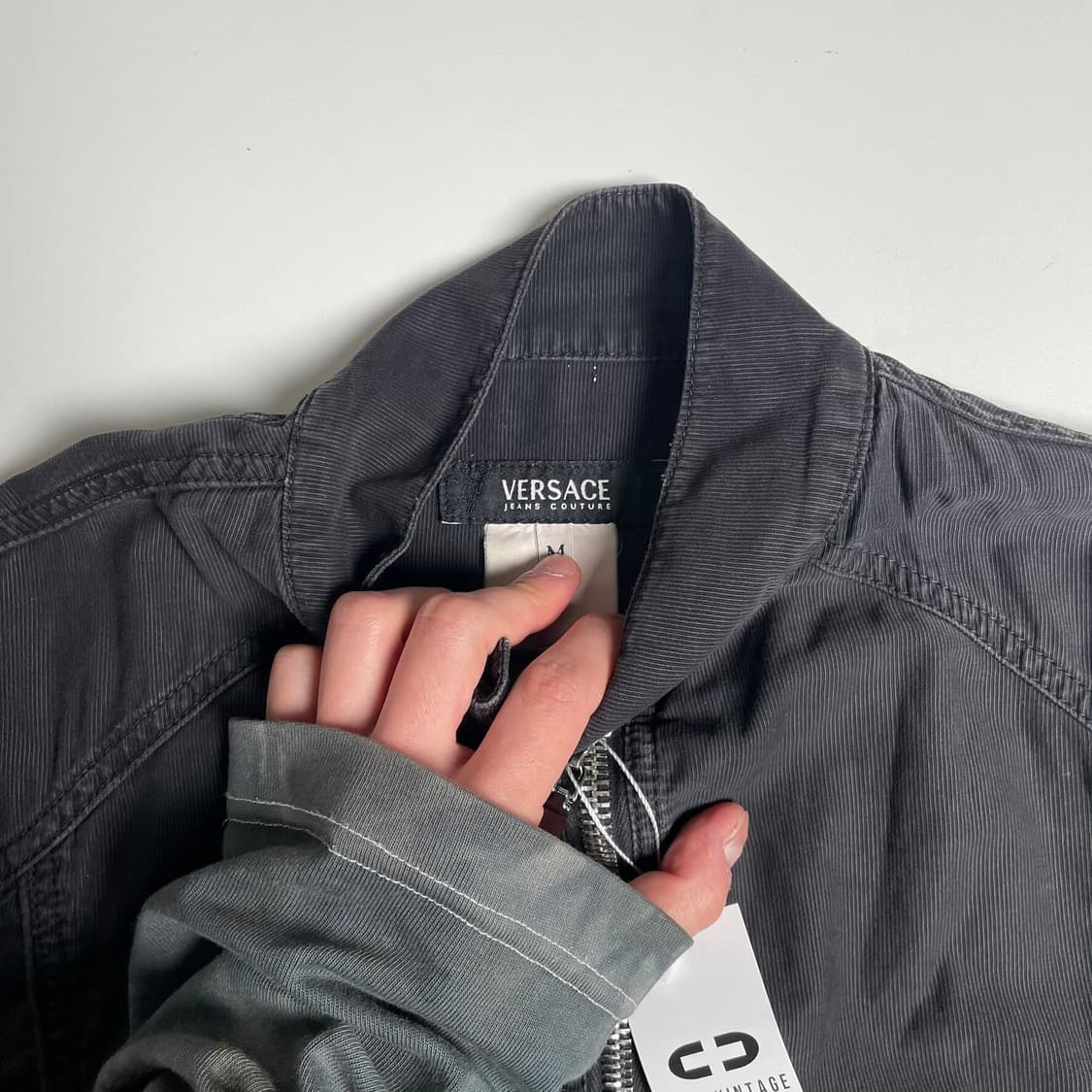 Versace 코튼 싱글 라이더 자켓 상품이미지8