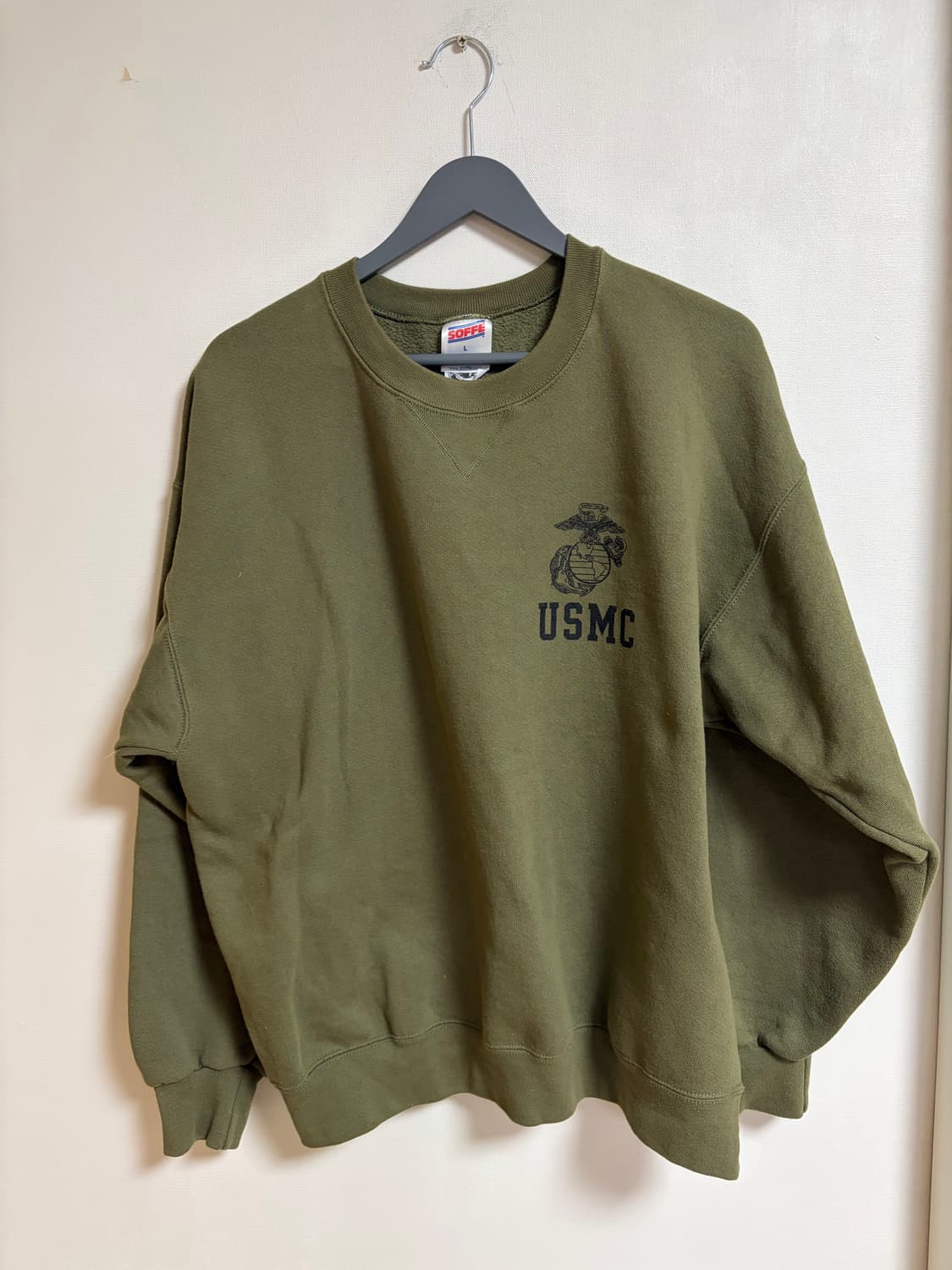 [L]USMC 미군 맨투맨 카키 상품이미지1