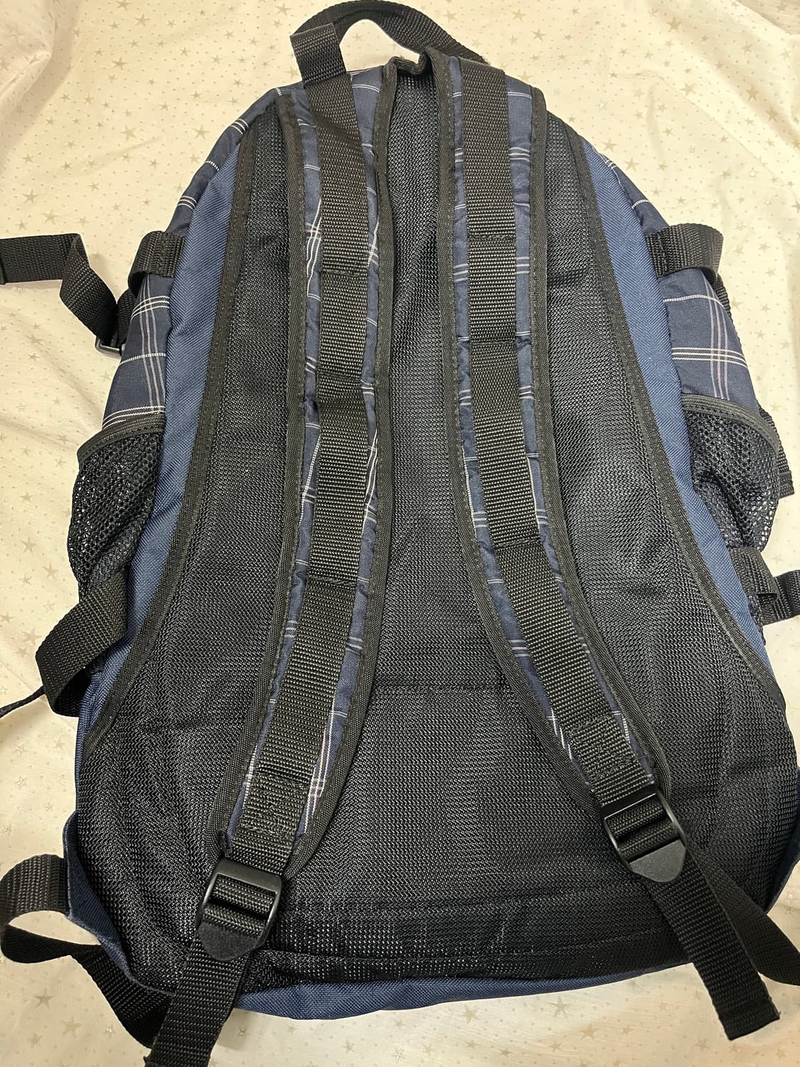 네이비 체크 백팩 + 피클더프로그 그린 🐸 상품이미지8