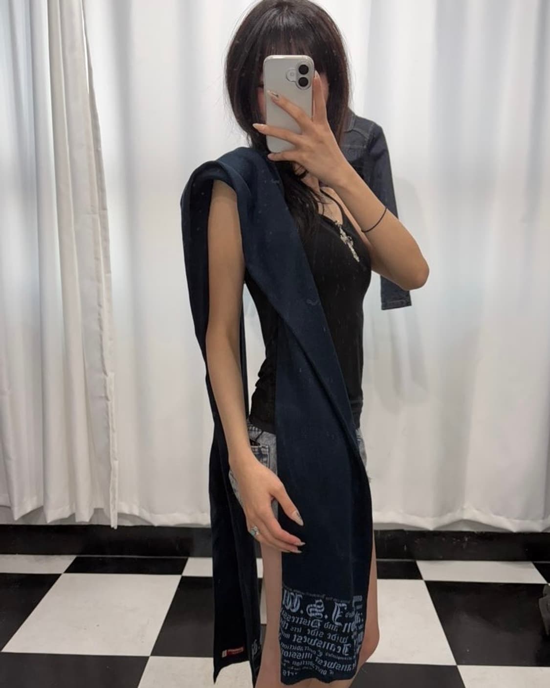 🎸블루 레터링 머플러🎸 상품이미지1