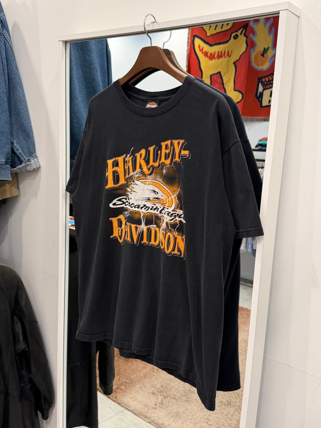 00s Harley-Davidson 할리데이비슨 썬더 페이딩 반팔 티셔츠 상품이미지1