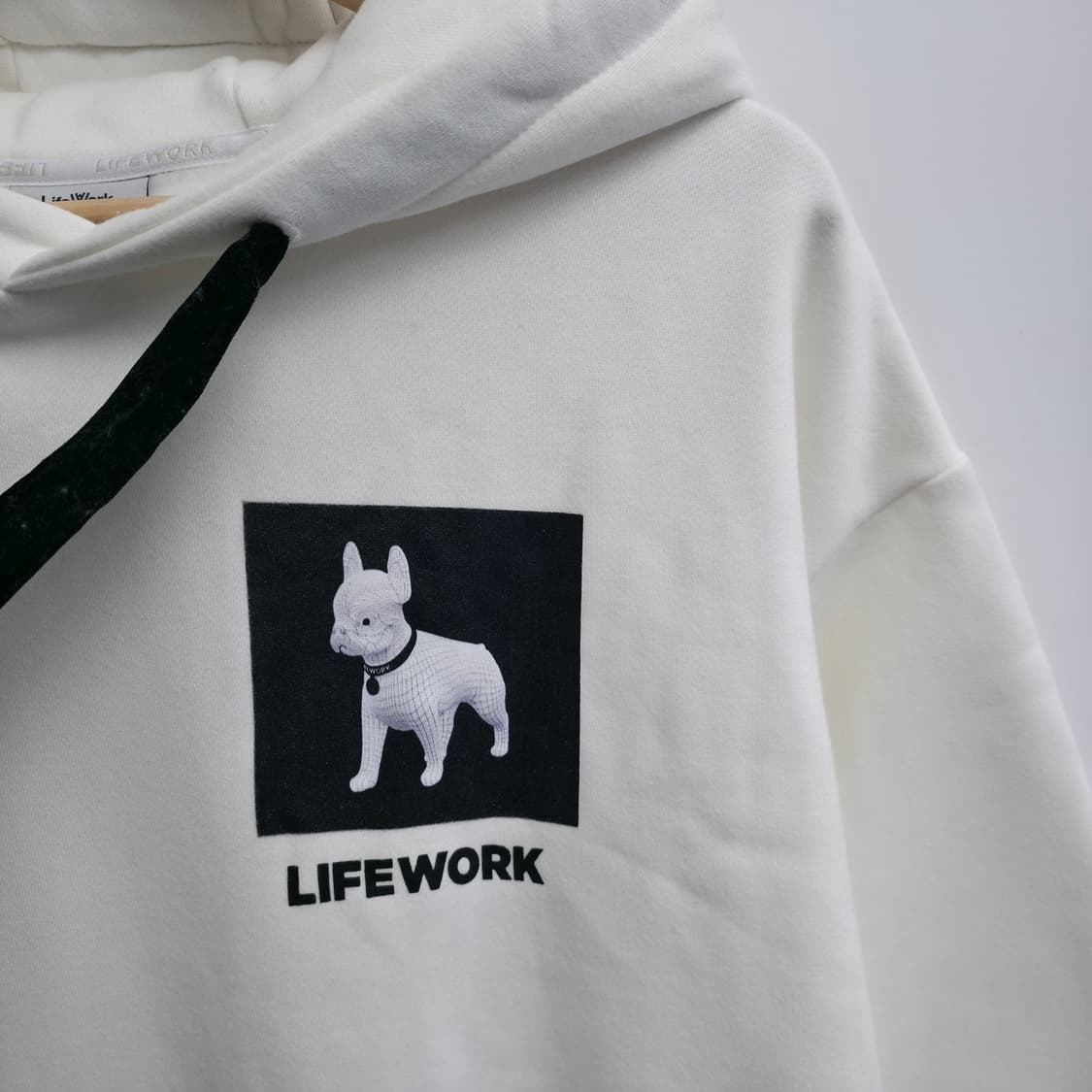 [FREE] 라이프워크 원피스 후드티 화이트 상품이미지4