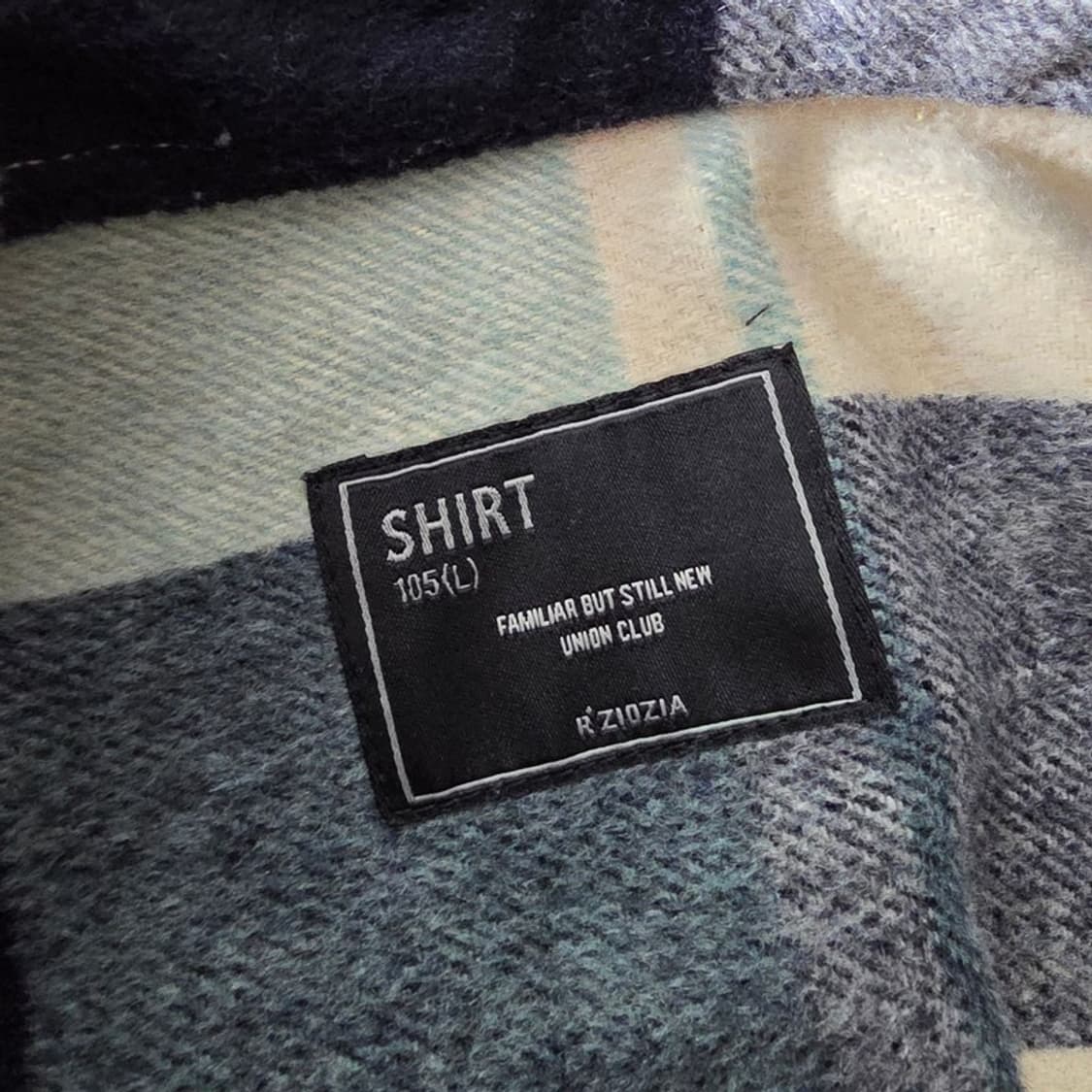 R.ZIOZIA 지오지아 울 블렌드 오버핏 그린 타탄 체크 셔츠 105 상품이미지5