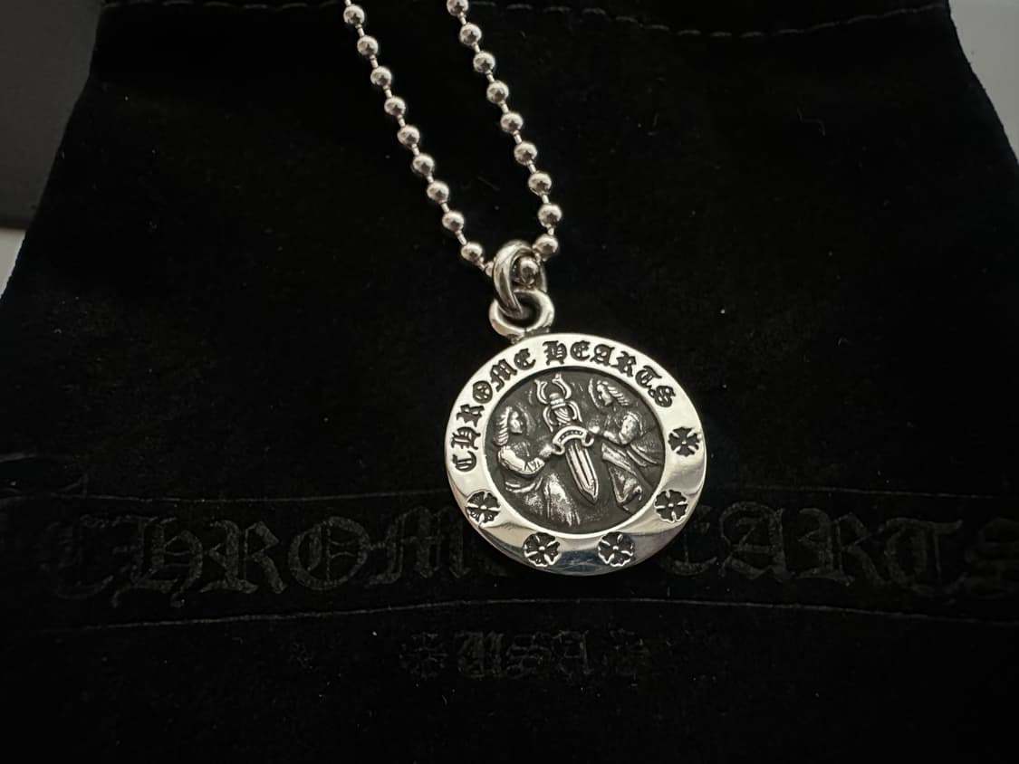 크롬하츠 엔젤메달 팬던트 + 볼체인30인치 상품이미지2