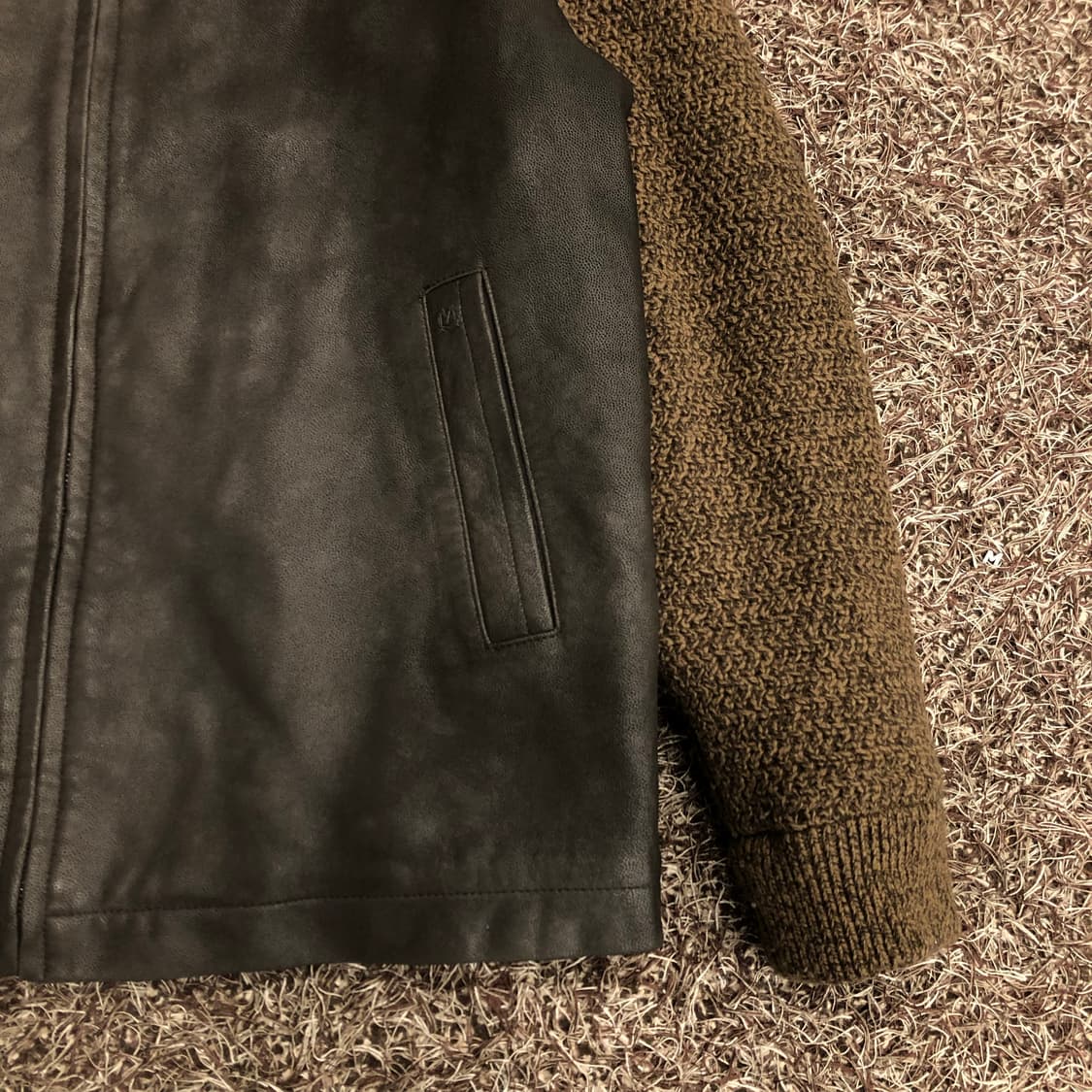 캠브리지 멤버스 양가죽 니트 도킹 양털 무스탕 레더 가죽 자켓 상품이미지3