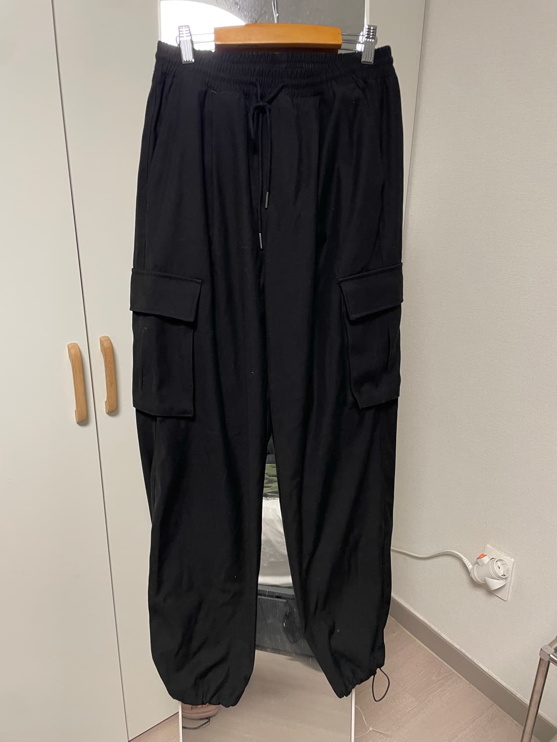 NOT4NERD 블랙 카고 조거팬츠 (남성용, M) 상품이미지1