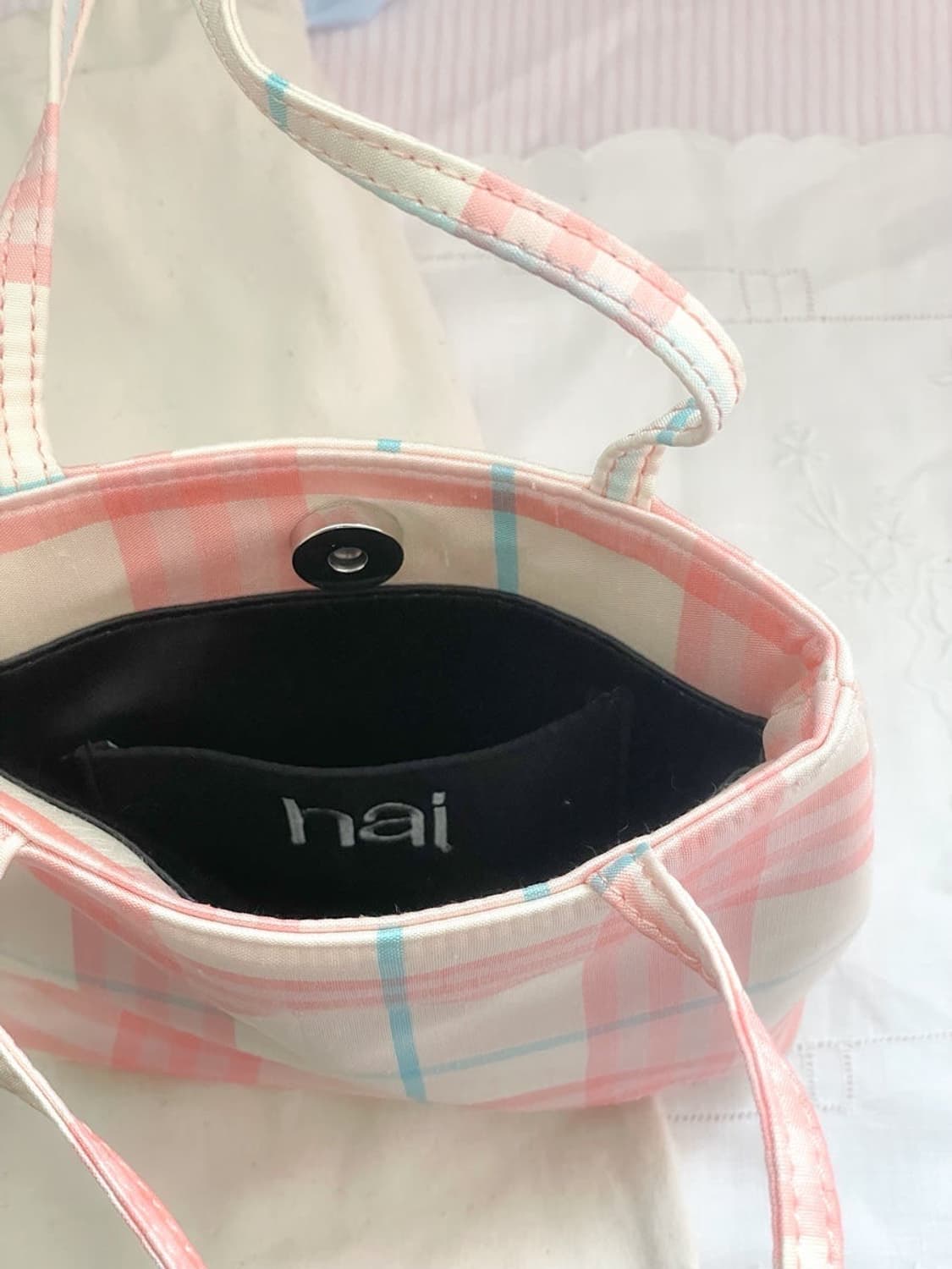 일본 시부야 한정 하이 홈오브하이 Hai Homeofhai 리틀 실크 백 상품이미지2