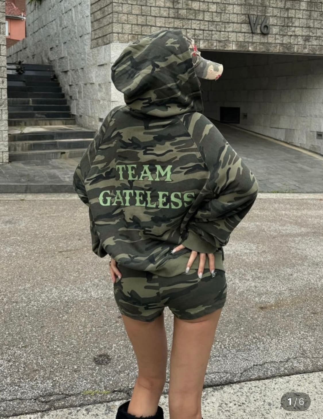 GATELESS 카모 후드티 상품이미지1