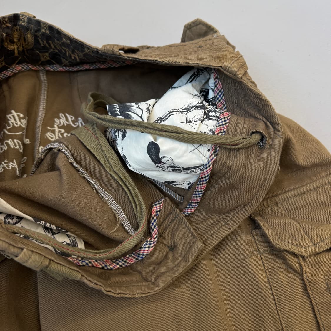 Minute mirth Y2K 스컬 해골 자수 빅로고 와이드 카고팬츠 상품이미지10