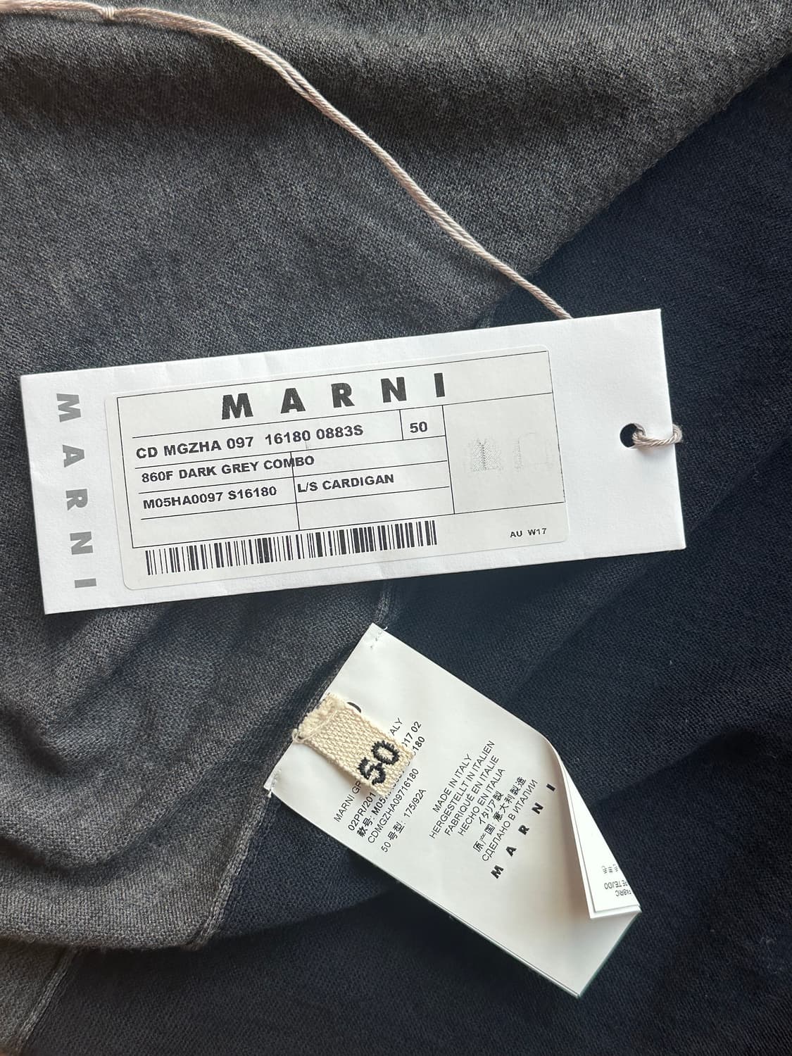 [50] 마르니 블록 배색 가디건 상품이미지4