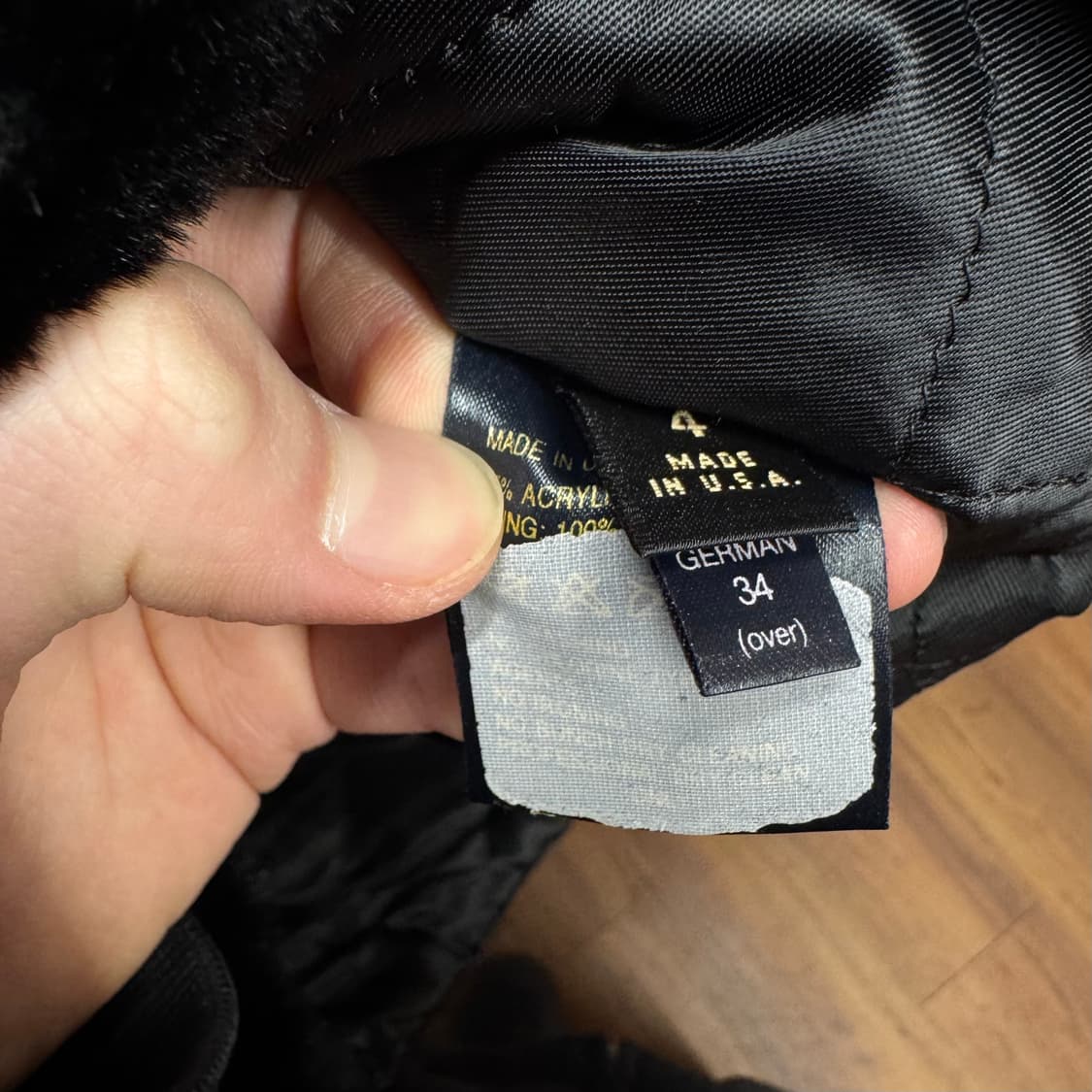 90s 세인트 존 빈티지 퍼카라 퍼자켓 금장 버튼 포인트 블랙 상품이미지6