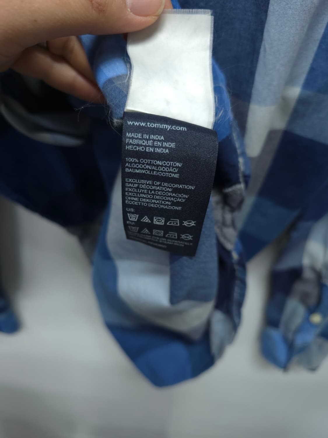 힐피거데님 면100 블루 체크셔츠 ( 남성 95 ) 상품이미지10