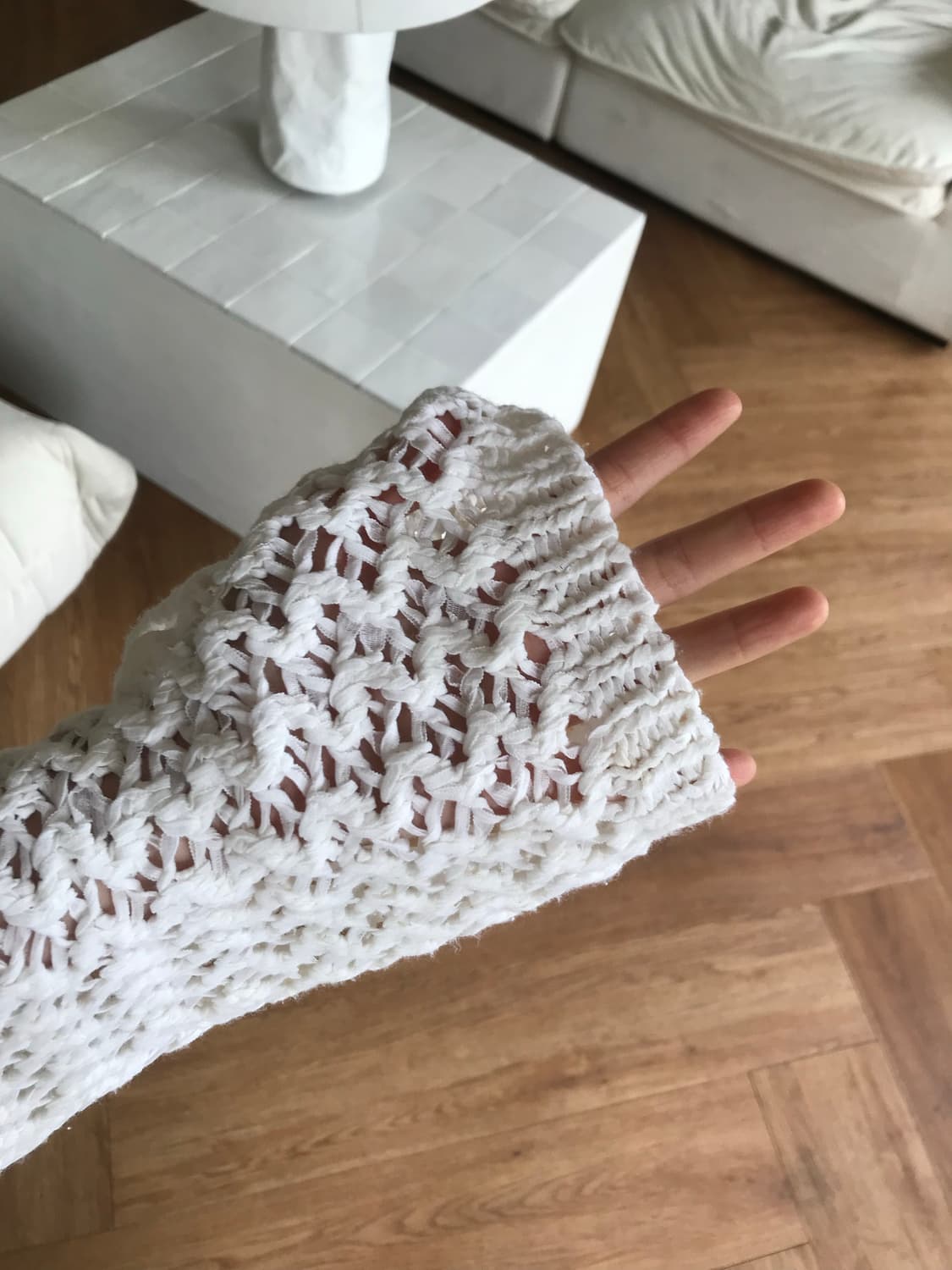 vintage ivory net top 상품이미지4