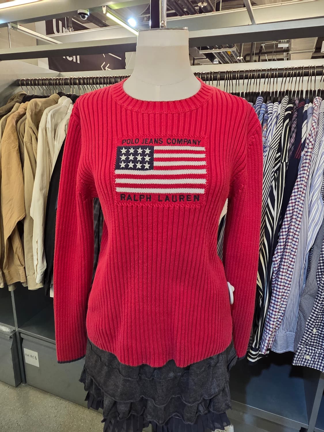 POLO 폴로 레드 성조기 골지니트💯 상품이미지2