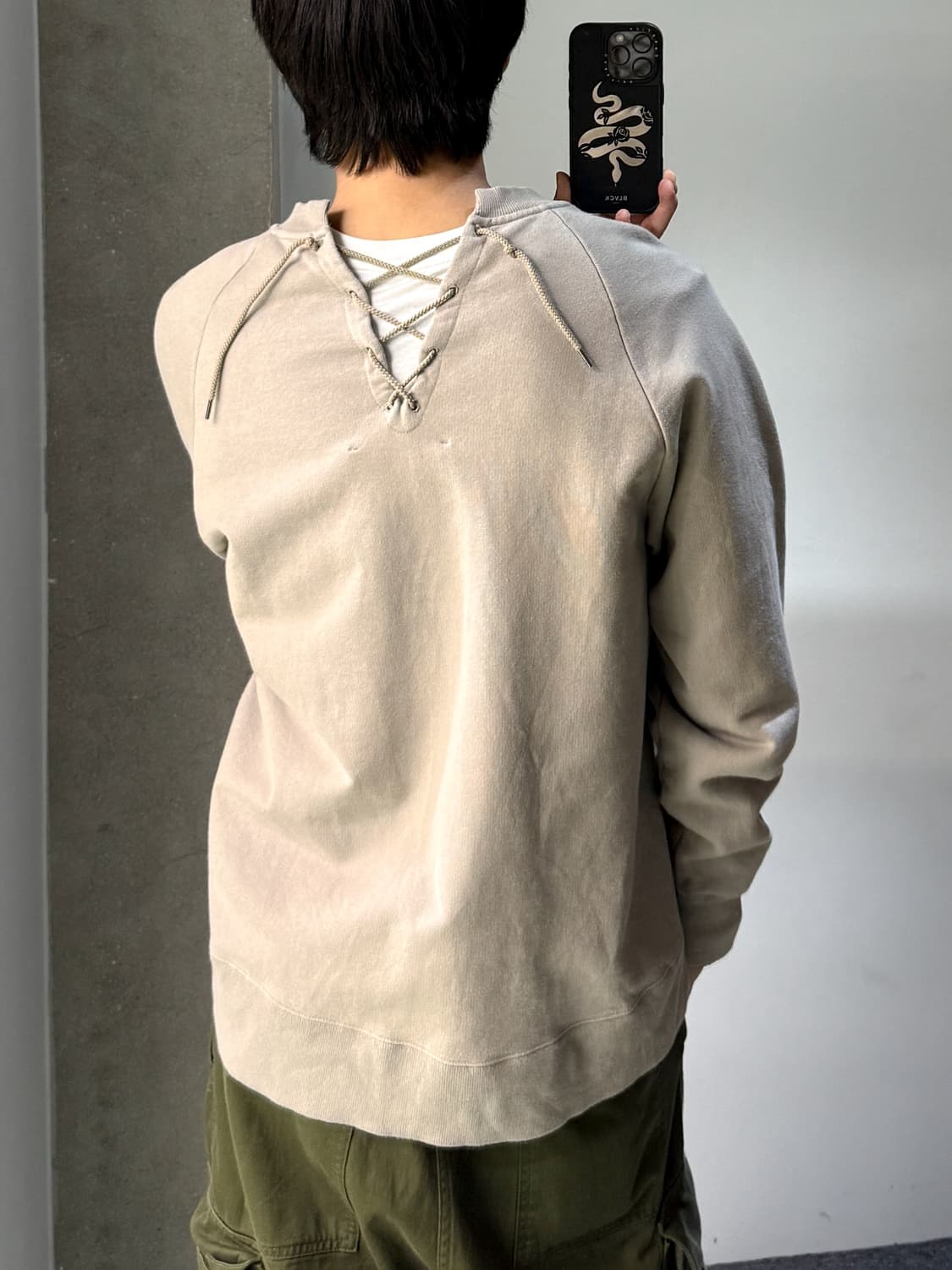 Solto 21SS 레이스업 스웻셔츠 상품이미지1