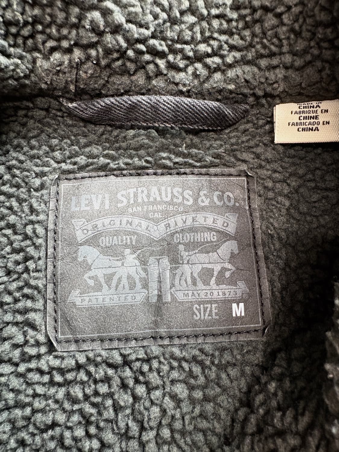 리바이스 워싱블랙 쉐르파 트러커 워크 자켓 3242 상품이미지4