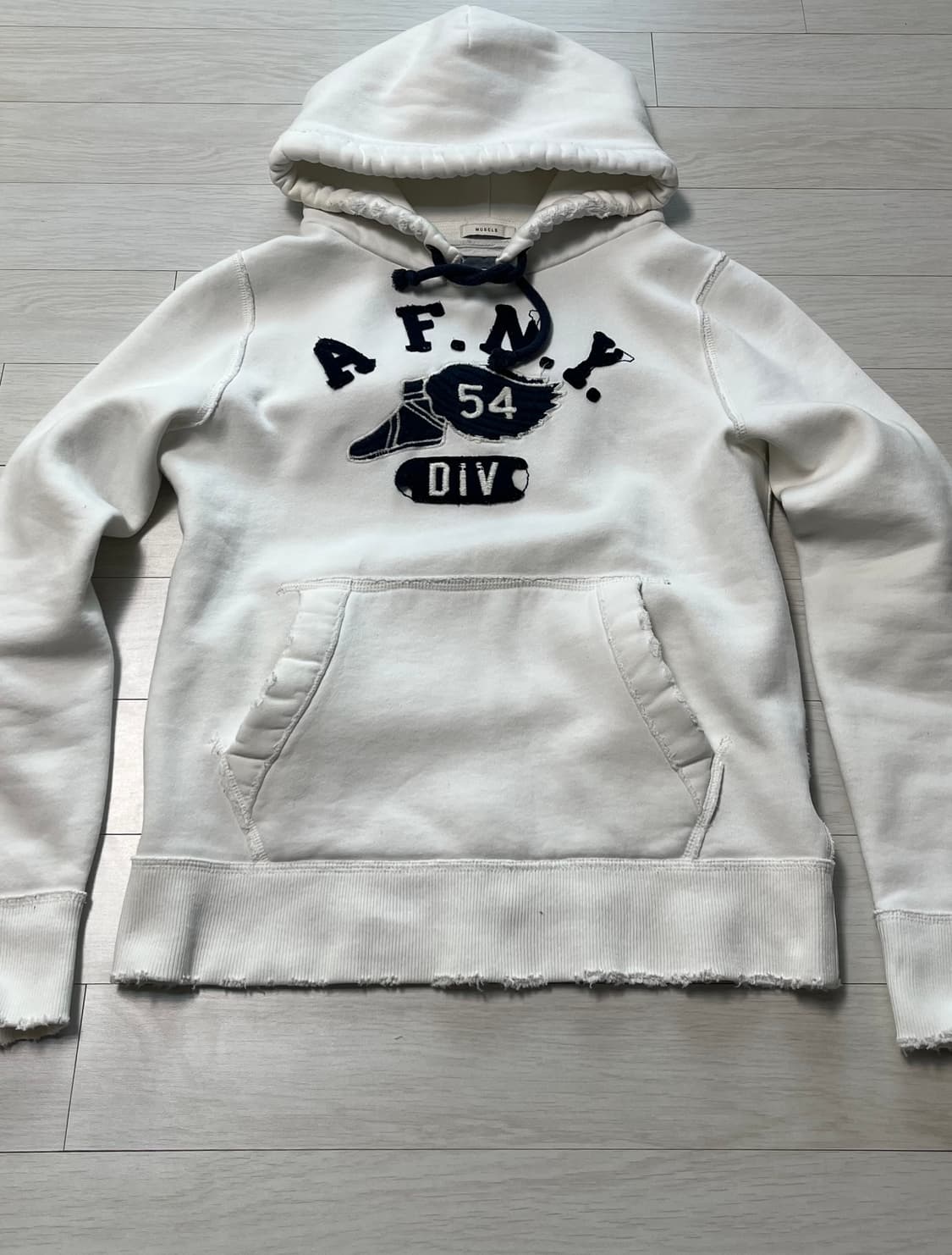 아베크롬비 후드 데미지 화이트M 상품이미지4