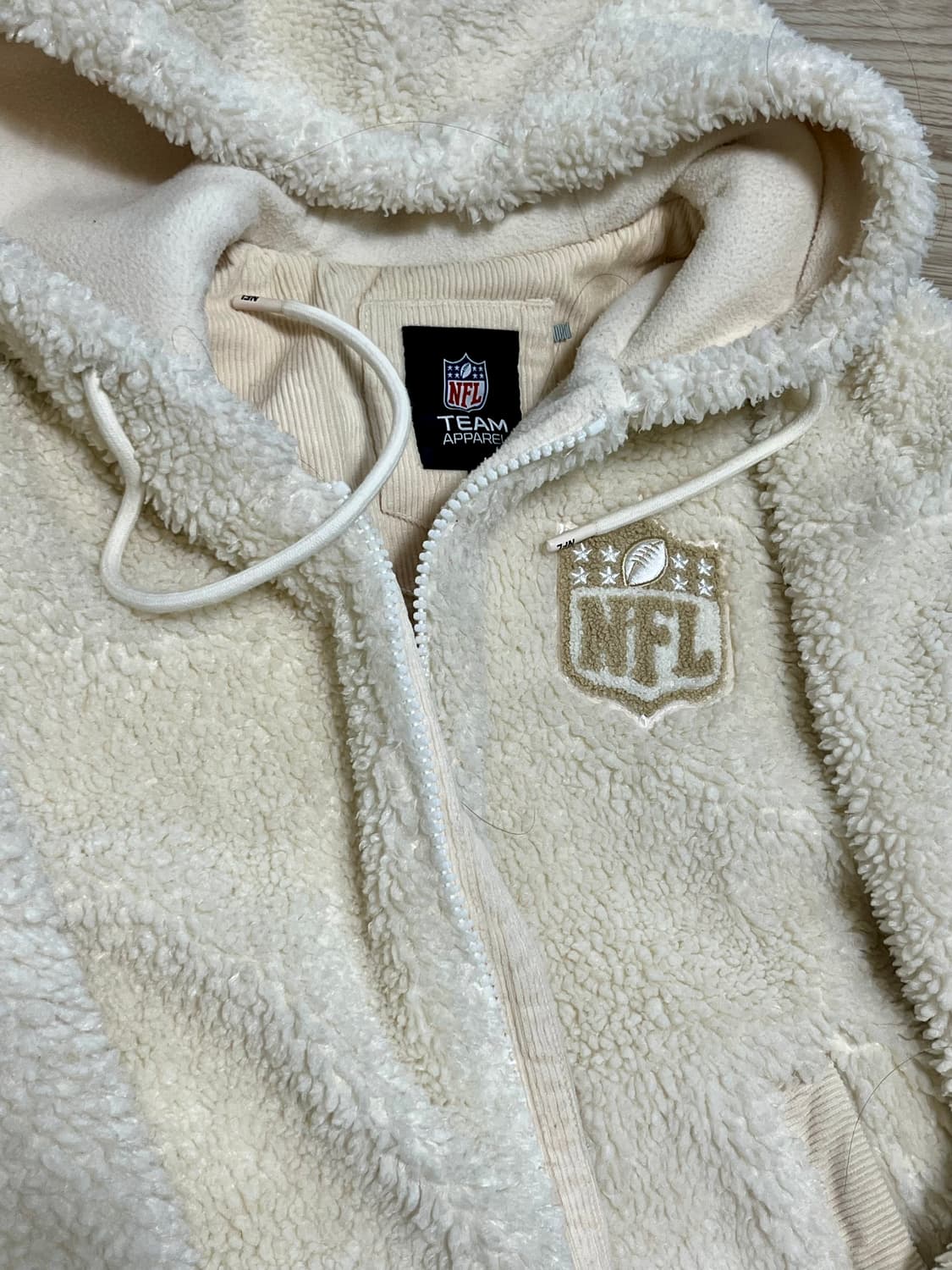 NFL 플리스 후드 자켓 아이보리 상품이미지1