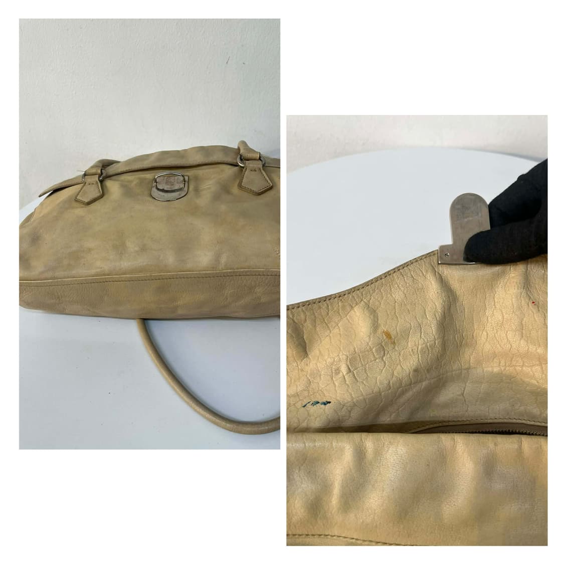 프라다 빈티지 카프스킨 핸들 숄더백 토트백 상품이미지9