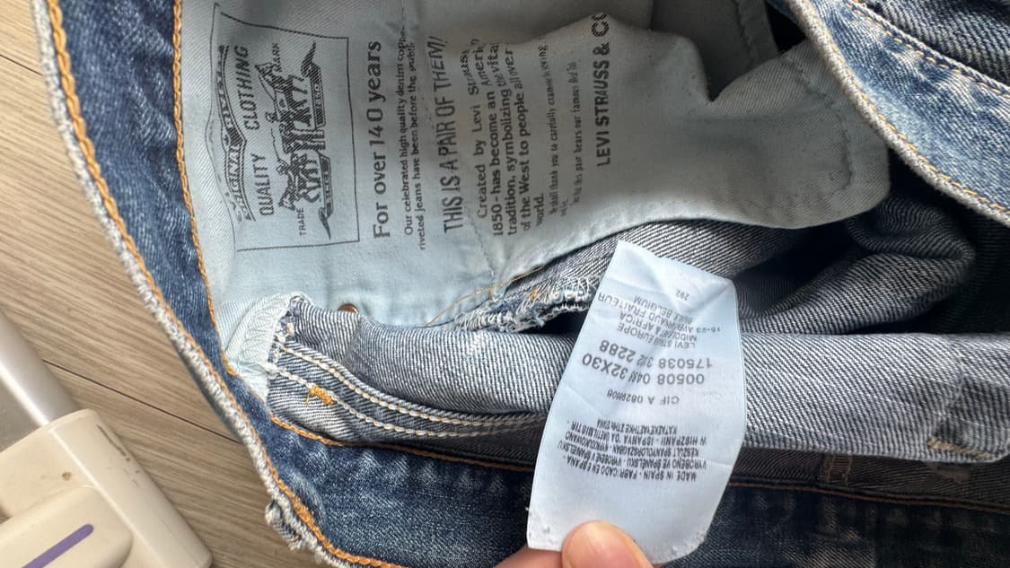 리바이스 508 w32 L30 스페인 상품이미지10