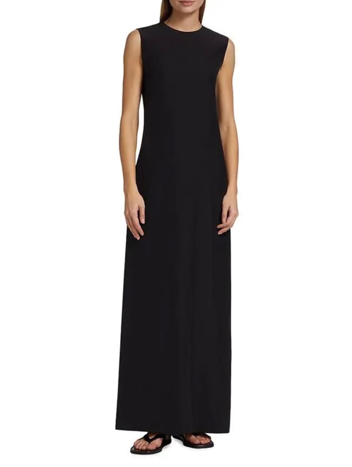 (정품/새상품) 더 로우 여성 블랙 울 실크 CALANTHE 맥시 드레스 상품이미지5