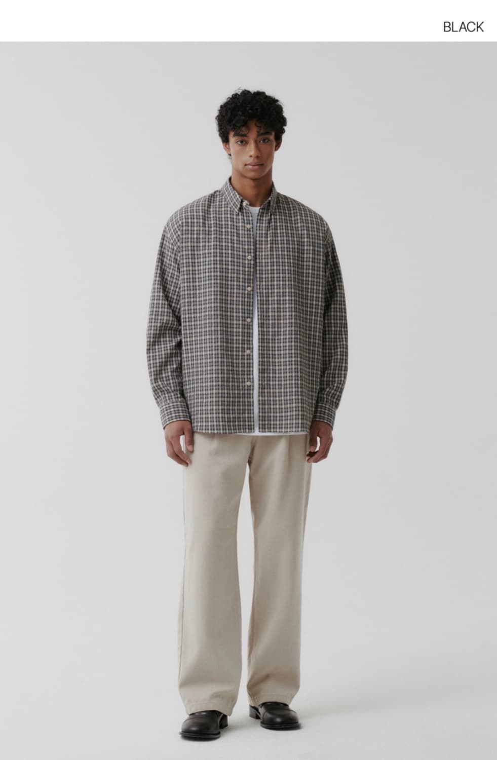수아레 25fw 스튜피드 체크셔츠 블랙 M 상품이미지3