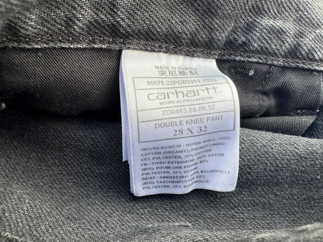 [31] 칼하트 더블니 워크 팬츠 블랙 상품이미지4