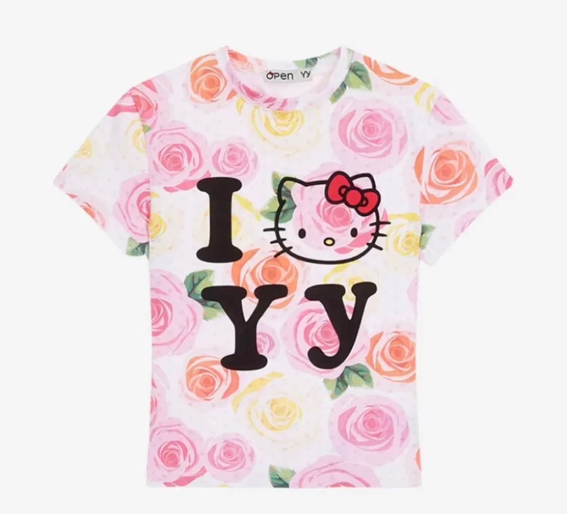 오픈와이와이 헬로키티 티셔츠 반팔 핑크 상품이미지1