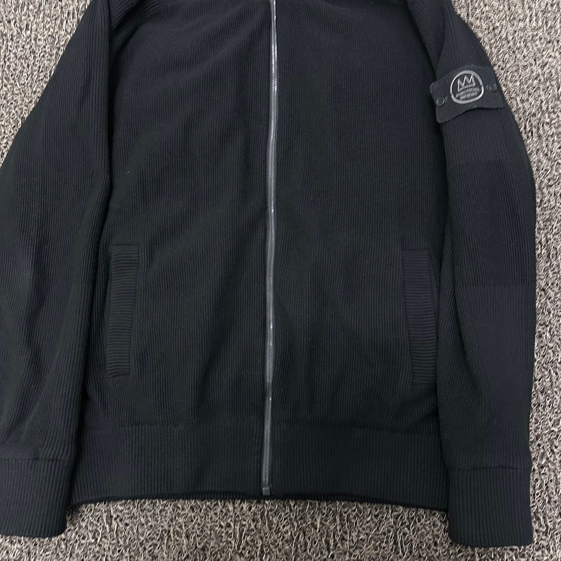 장미쉘바스키아 남성 골프웨어 니트 집업 블랙 95사이즈 상품이미지3