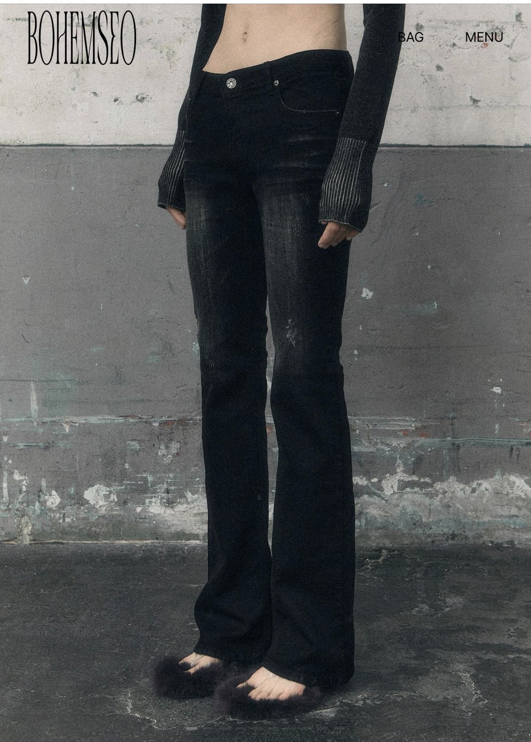 보헤미안서울 다크니스 부츠컷 팬츠 M 상품이미지1