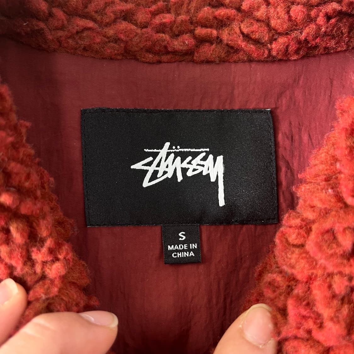 95 스투시 쉐르파 버튼 자수 카라넥 플리스 자켓  상품이미지3