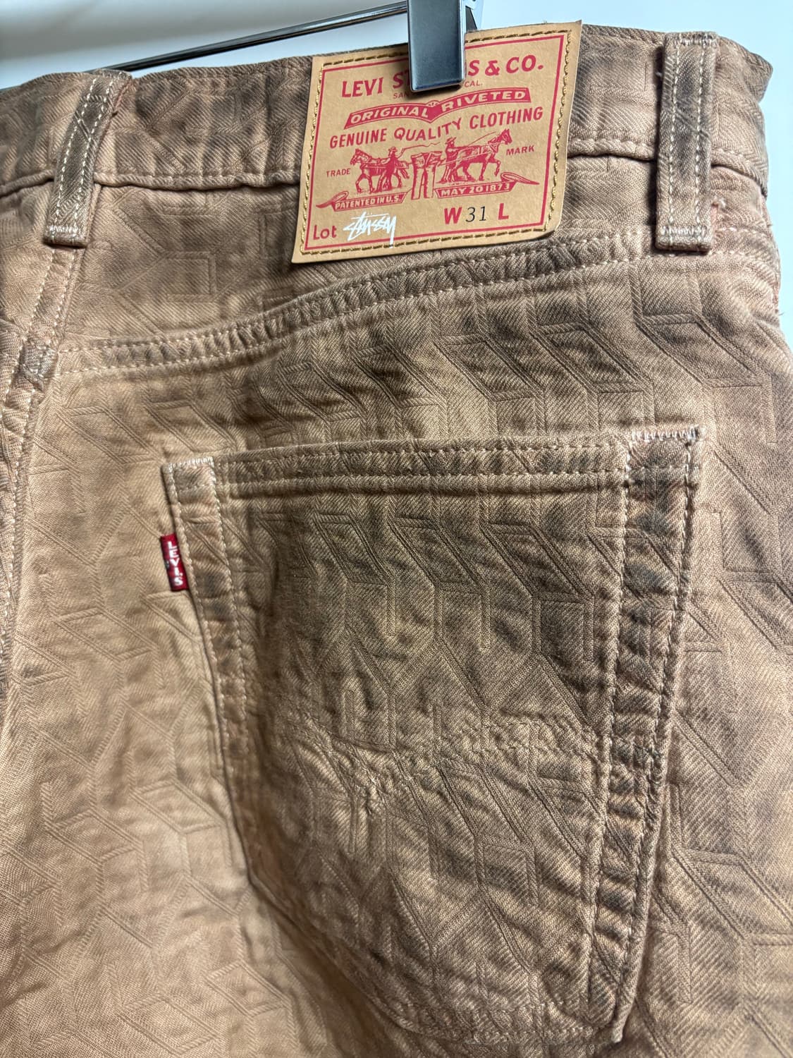 [31] 스투시 X 리바이스 자카드 진 브라운 상품이미지4