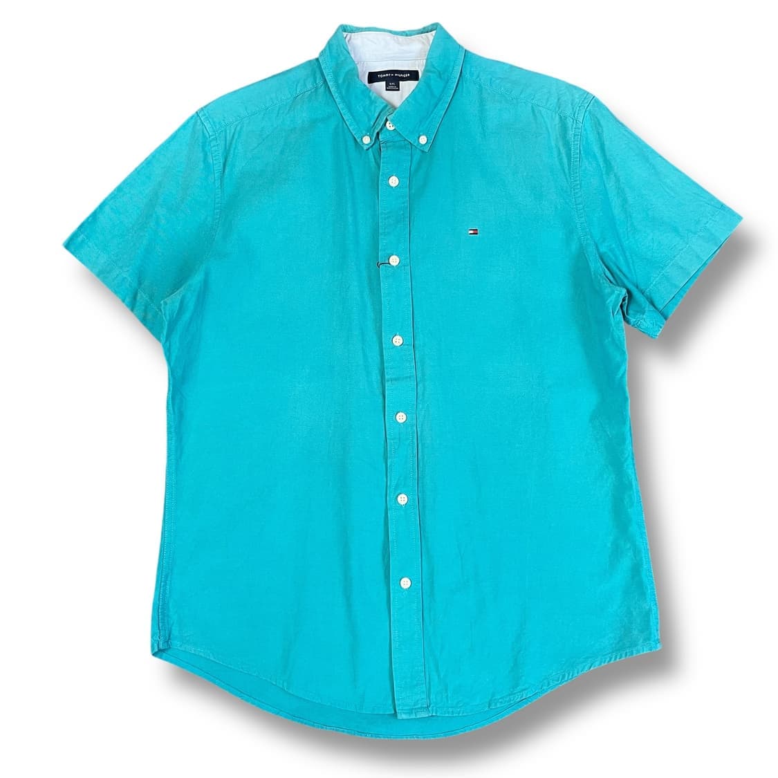 타미힐피거 청록 반팔 셔츠 L 상품이미지1