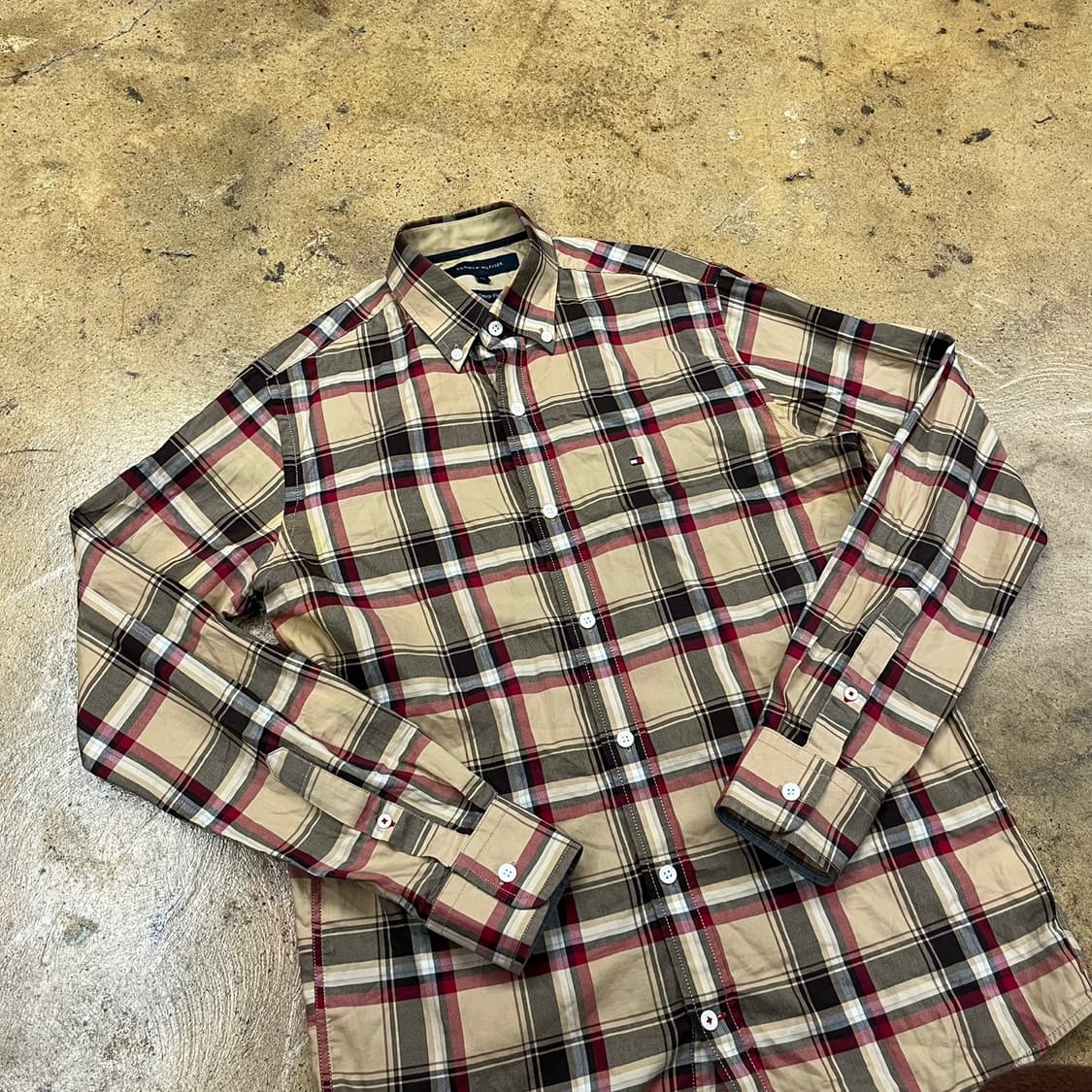 [정품/XS] 타미힐피거 체크 셔츠 빈티지핏 b15 상품이미지1
