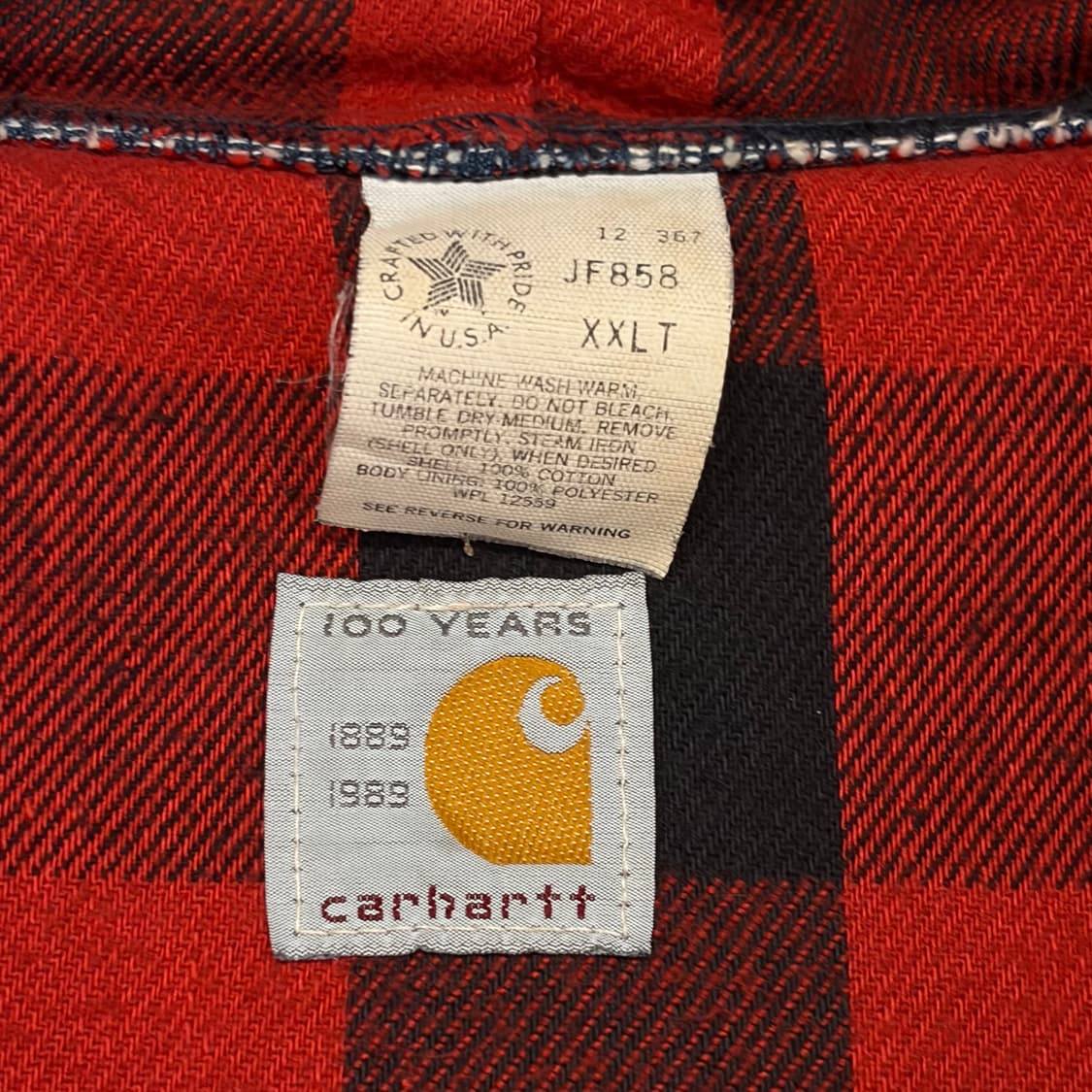 89s Made in USA 빈티지 칼하트 100주년 기념 덕액티브자켓 상품이미지5