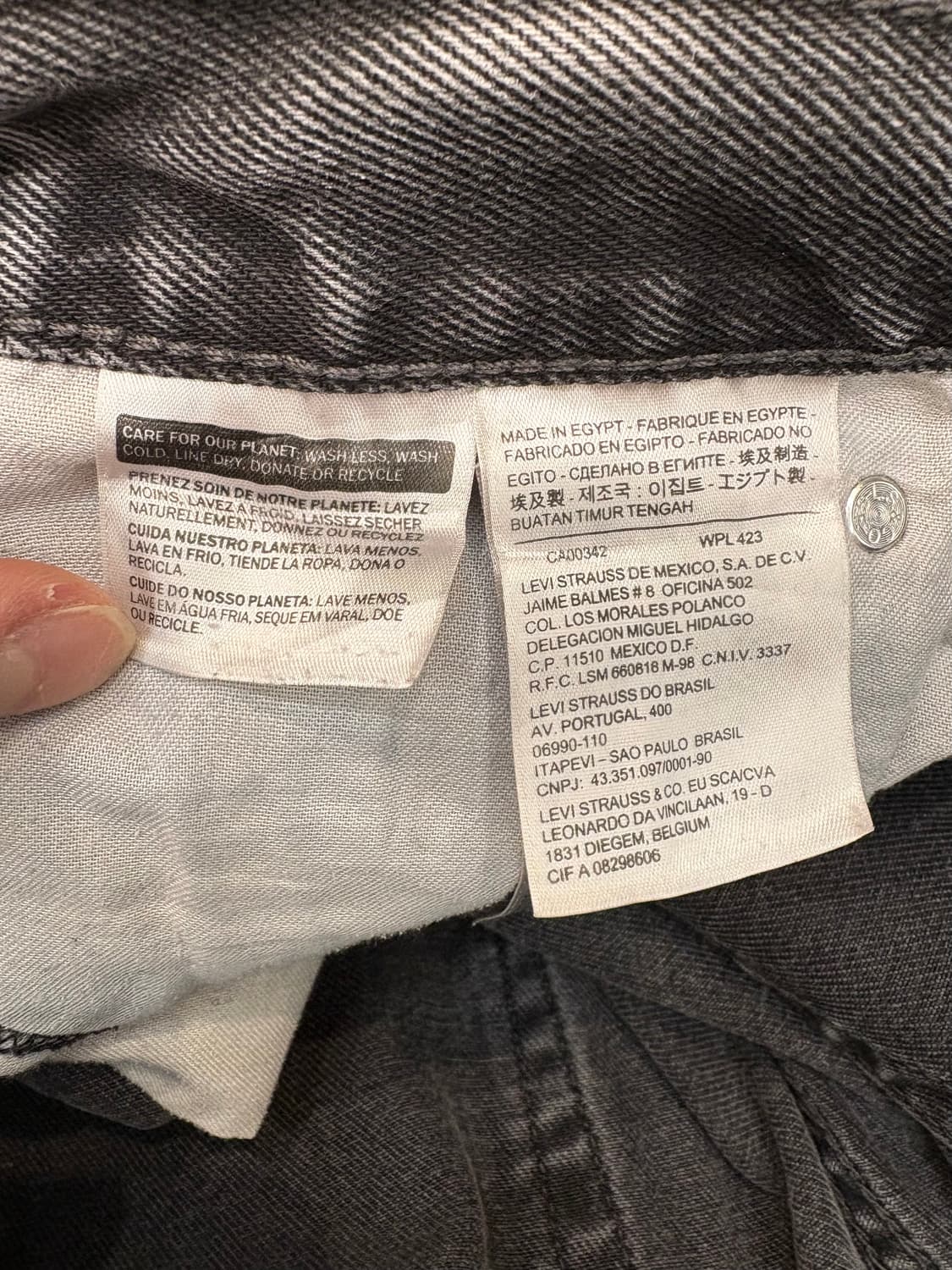 리바이스 505 블랙워시드 데님팬츠 상품이미지10