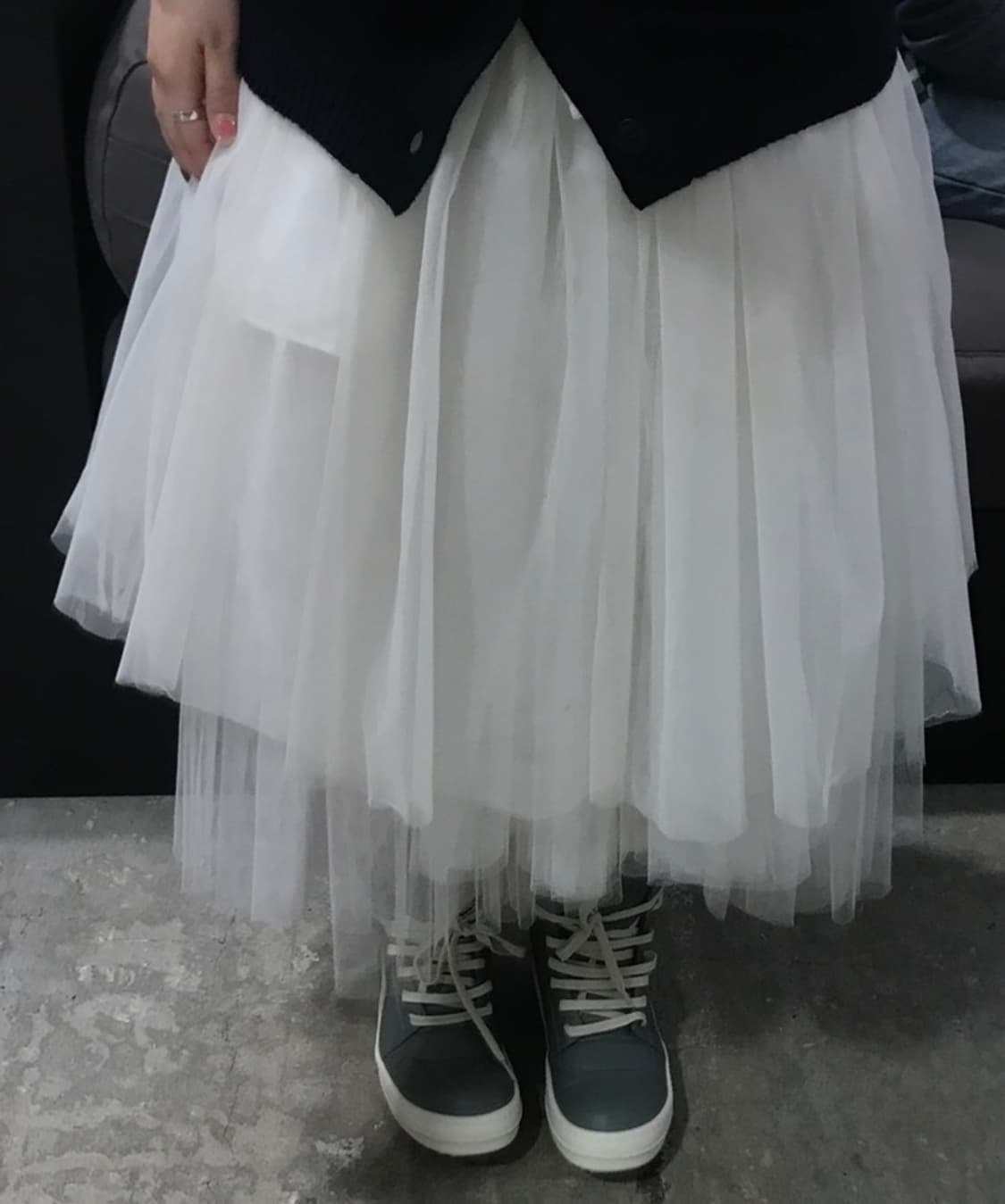 꼼데가르송 블랙 샤 스커트 화이트 상품이미지7